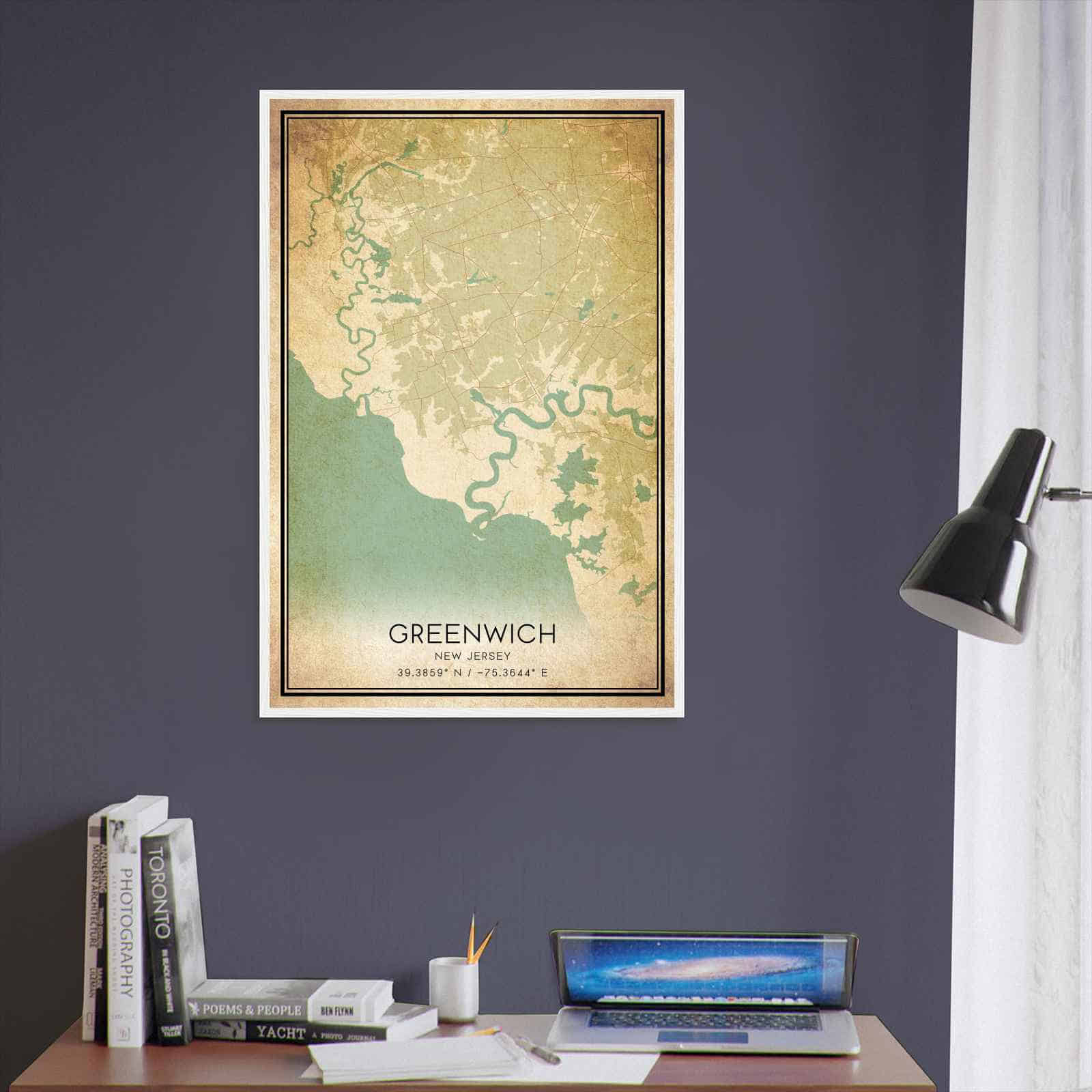 Deerfield Kansas Map Poster, Modern Home Decor Wall Art Print (Copy)