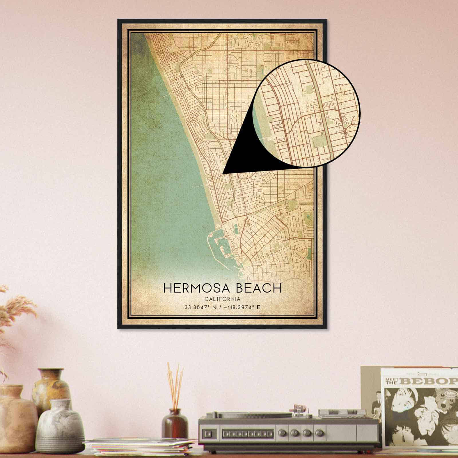 Deerfield Kansas Map Poster, Modern Home Decor Wall Art Print (Copy)