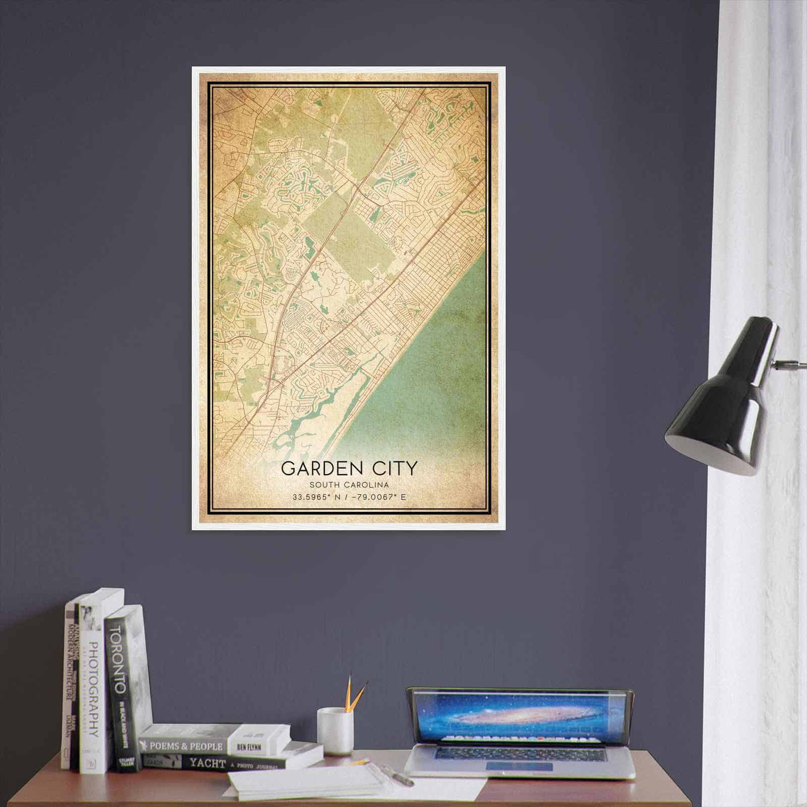 Deerfield Kansas Map Poster, Modern Home Decor Wall Art Print (Copy)