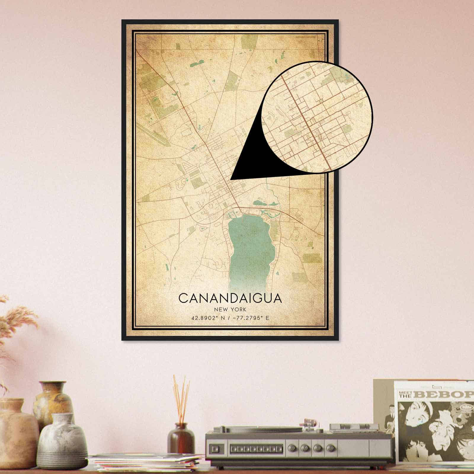 Deerfield Kansas Map Poster, Modern Home Decor Wall Art Print (Copy)