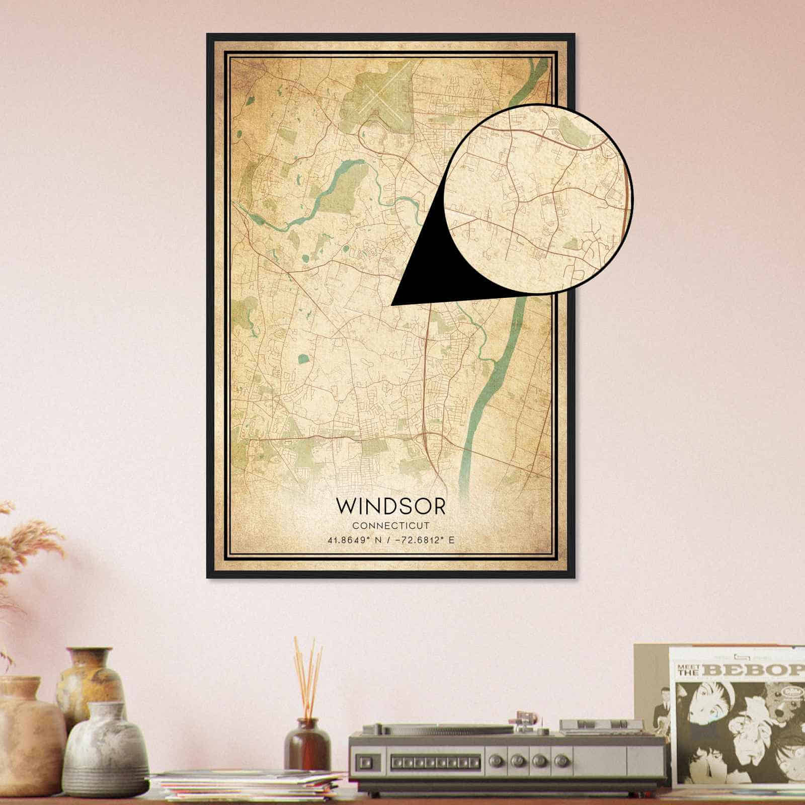 Deerfield Kansas Map Poster, Modern Home Decor Wall Art Print (Copy)