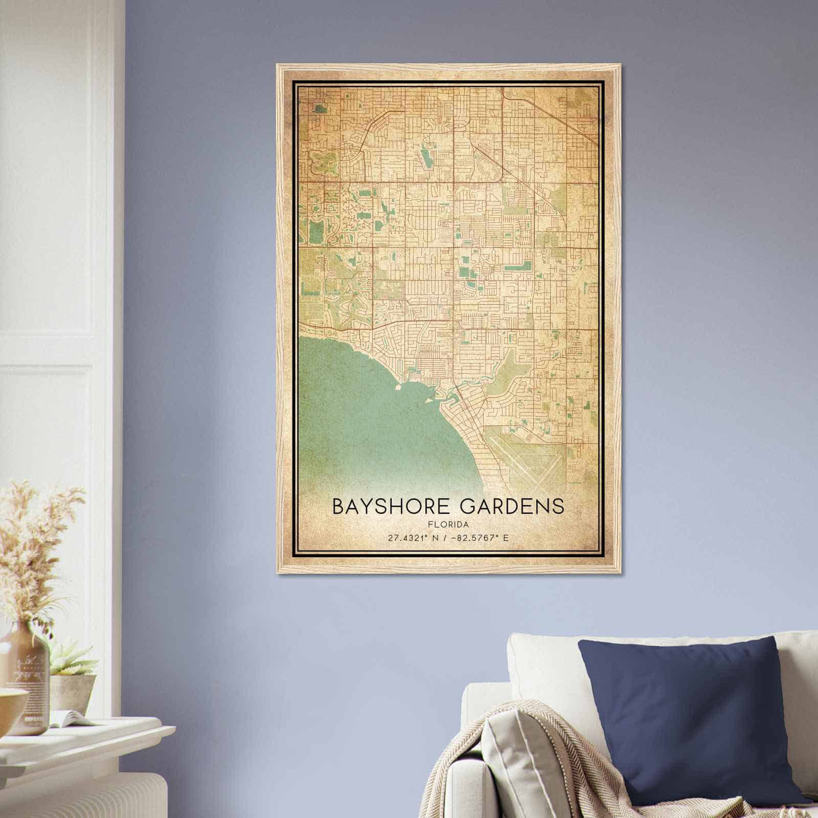 Deerfield Kansas Map Poster, Modern Home Decor Wall Art Print (Copy)