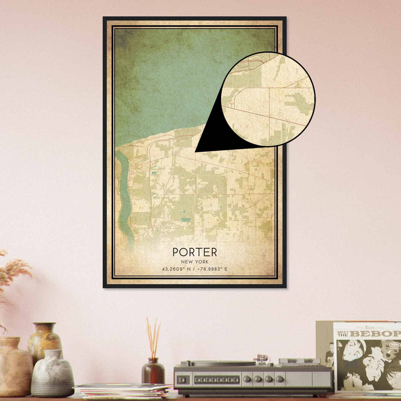Deerfield Kansas Map Poster, Modern Home Decor Wall Art Print (Copy)