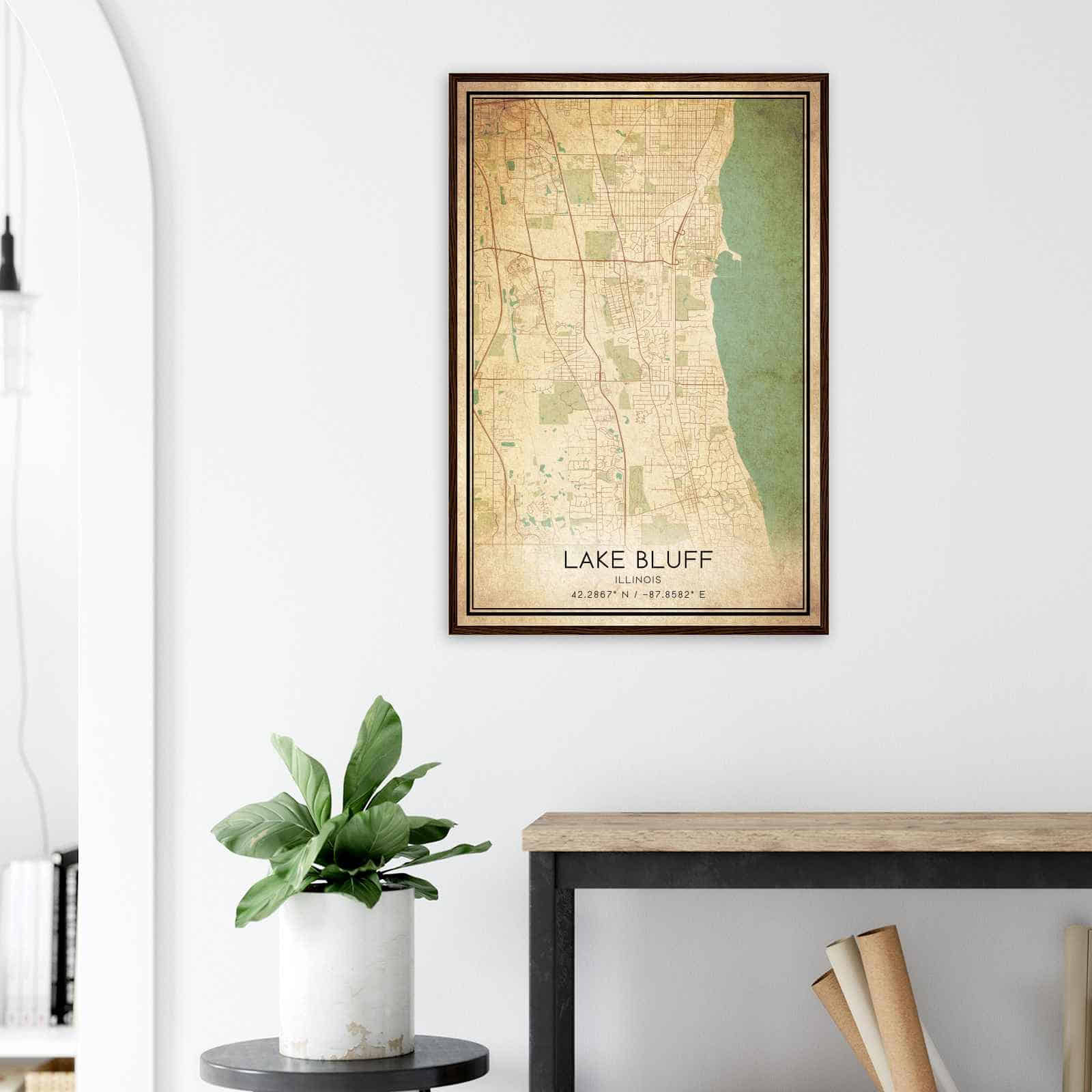 Deerfield Kansas Map Poster, Modern Home Decor Wall Art Print (Copy)