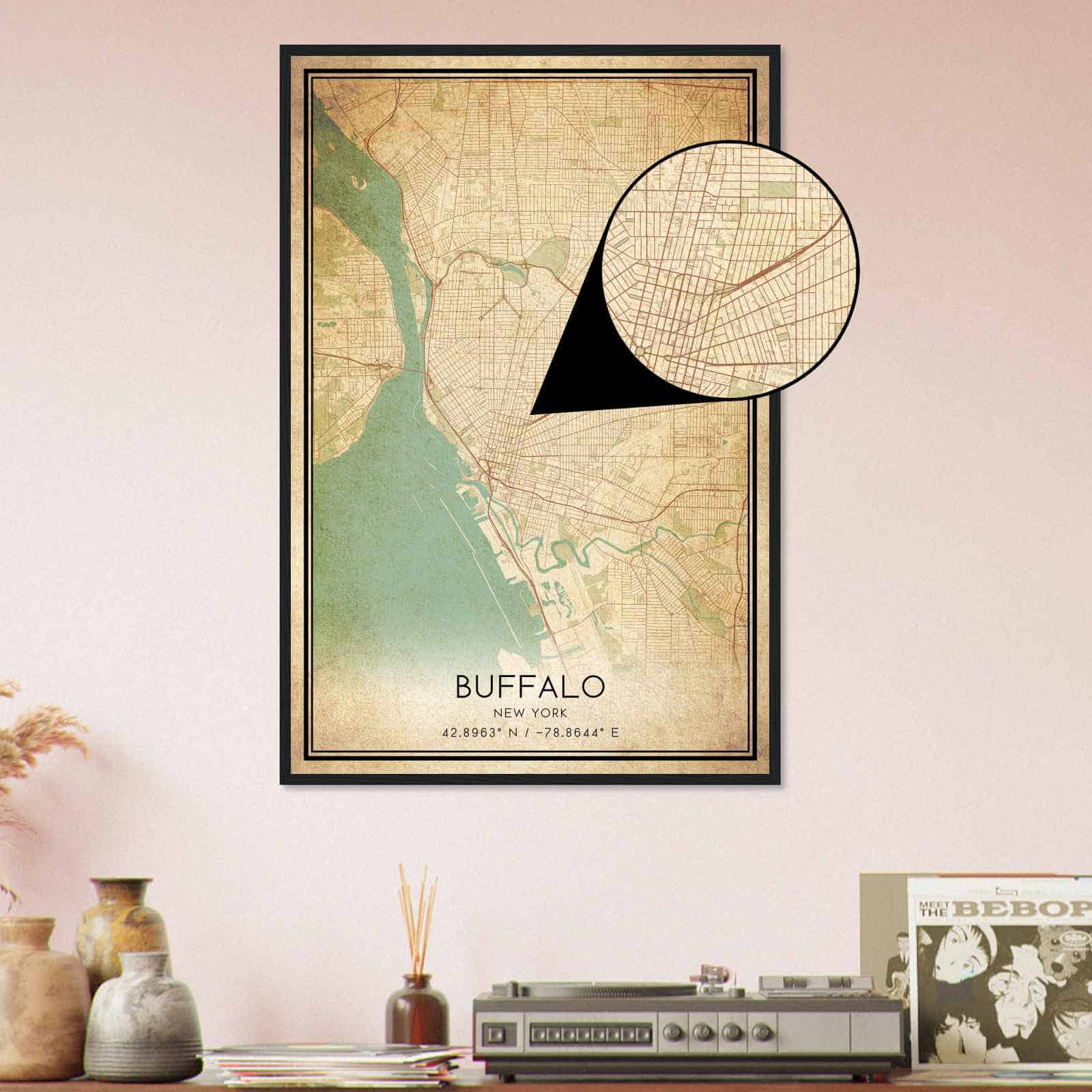 Deerfield Kansas Map Poster, Modern Home Decor Wall Art Print (Copy)