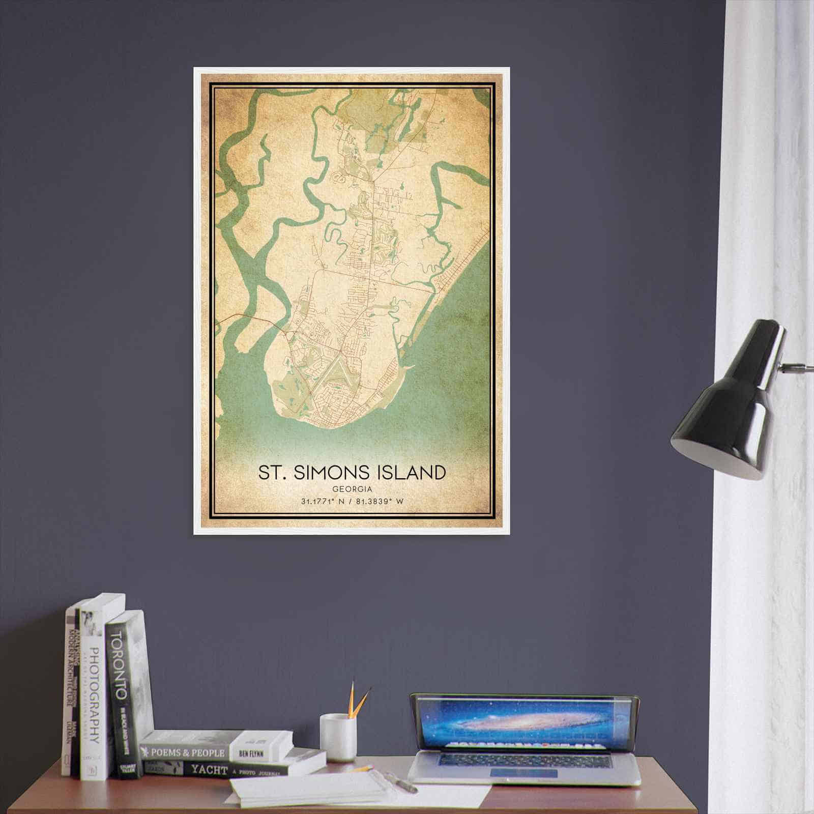 Deerfield Kansas Map Poster, Modern Home Decor Wall Art Print (Copy)