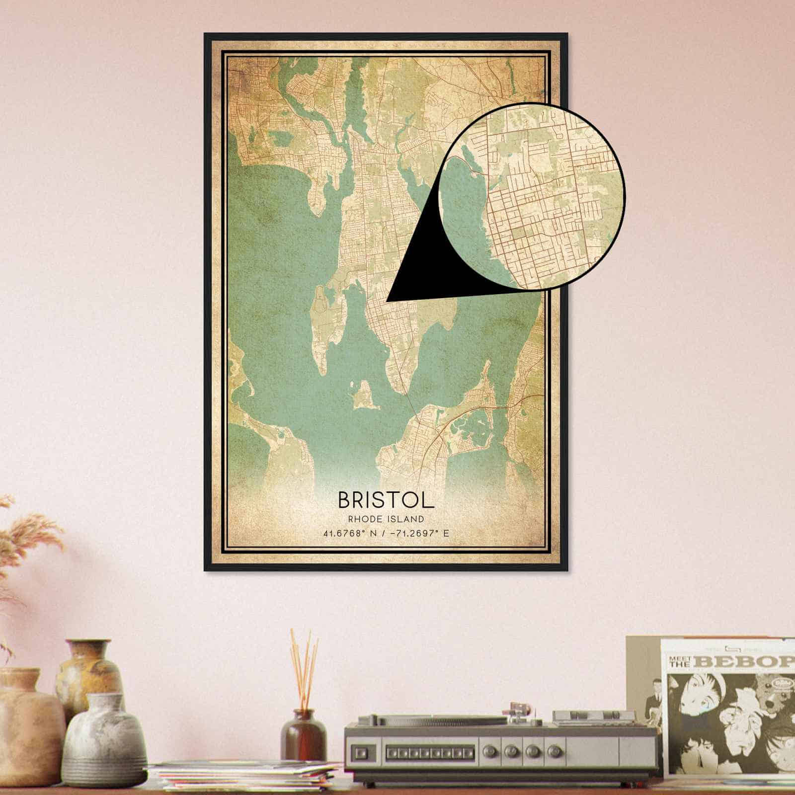 Deerfield Kansas Map Poster, Modern Home Decor Wall Art Print (Copy)