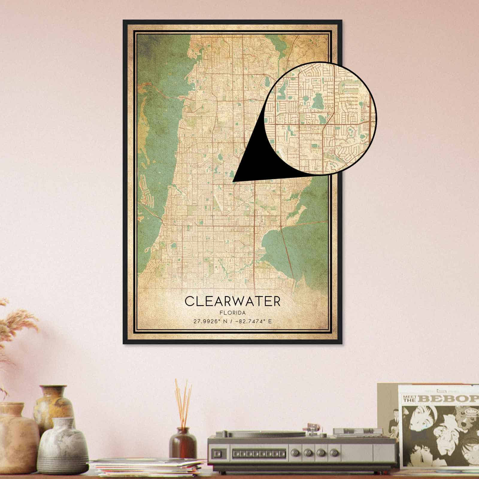 Deerfield Kansas Map Poster, Modern Home Decor Wall Art Print (Copy)
