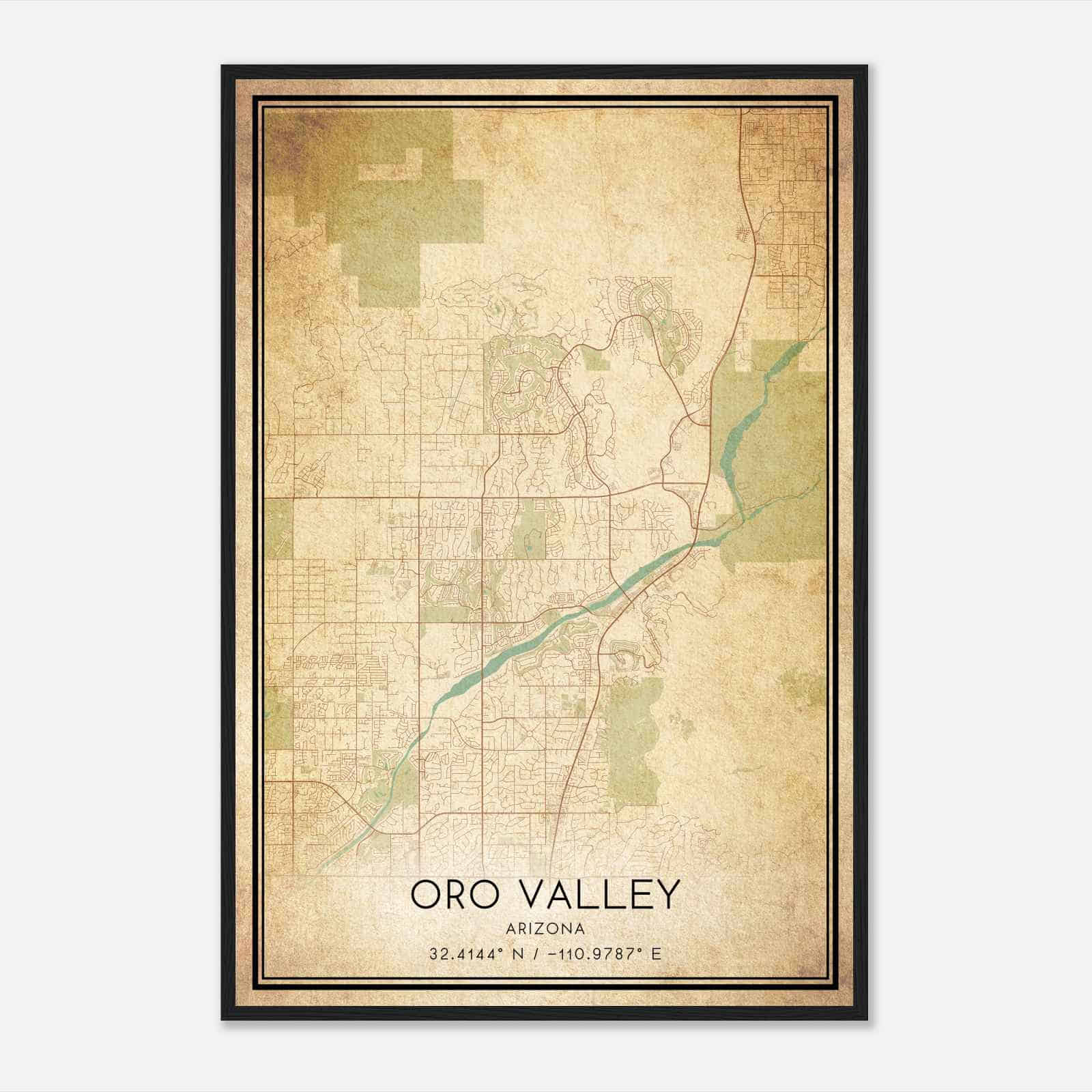 Vintage Oro Valley Arizona Map Poster, Modern Home Decor Wall Art Print Vintage Oro Valley Arizona Map Poster, Modern Home Decor Wall Art Print