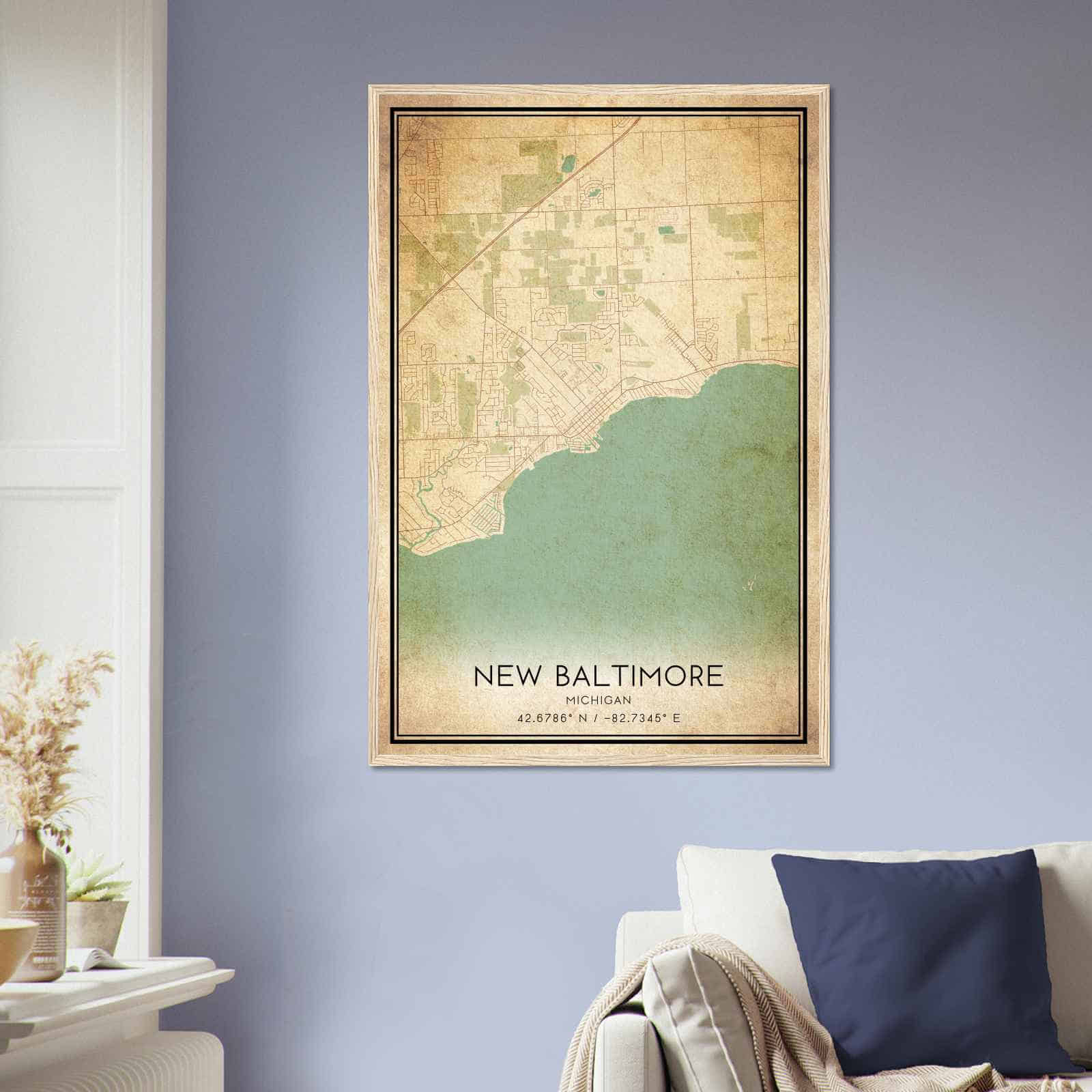 Deerfield Kansas Map Poster, Modern Home Decor Wall Art Print (Copy)