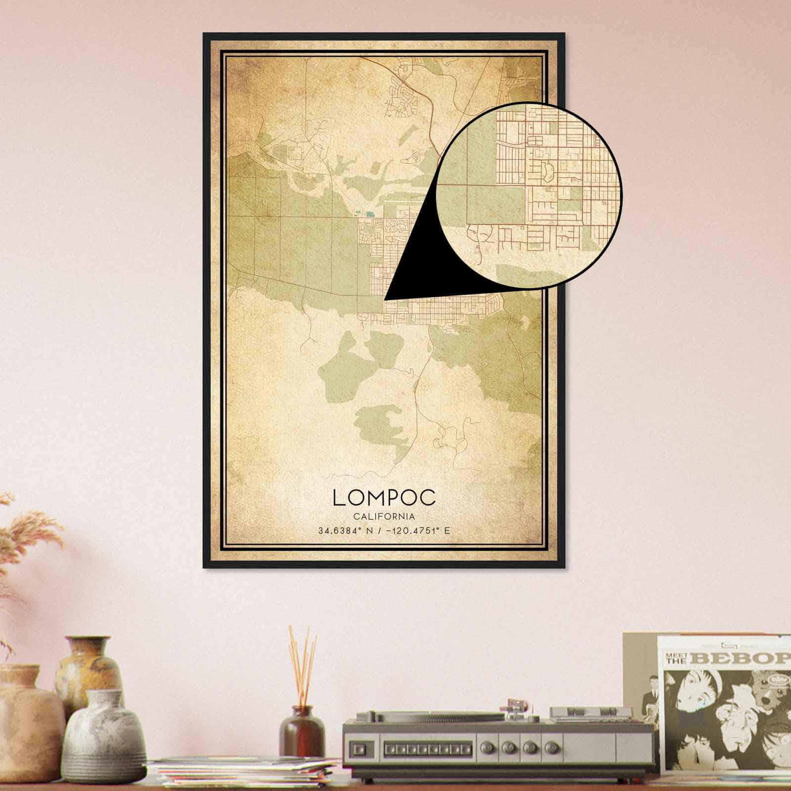 Deerfield Kansas Map Poster, Modern Home Decor Wall Art Print (Copy)