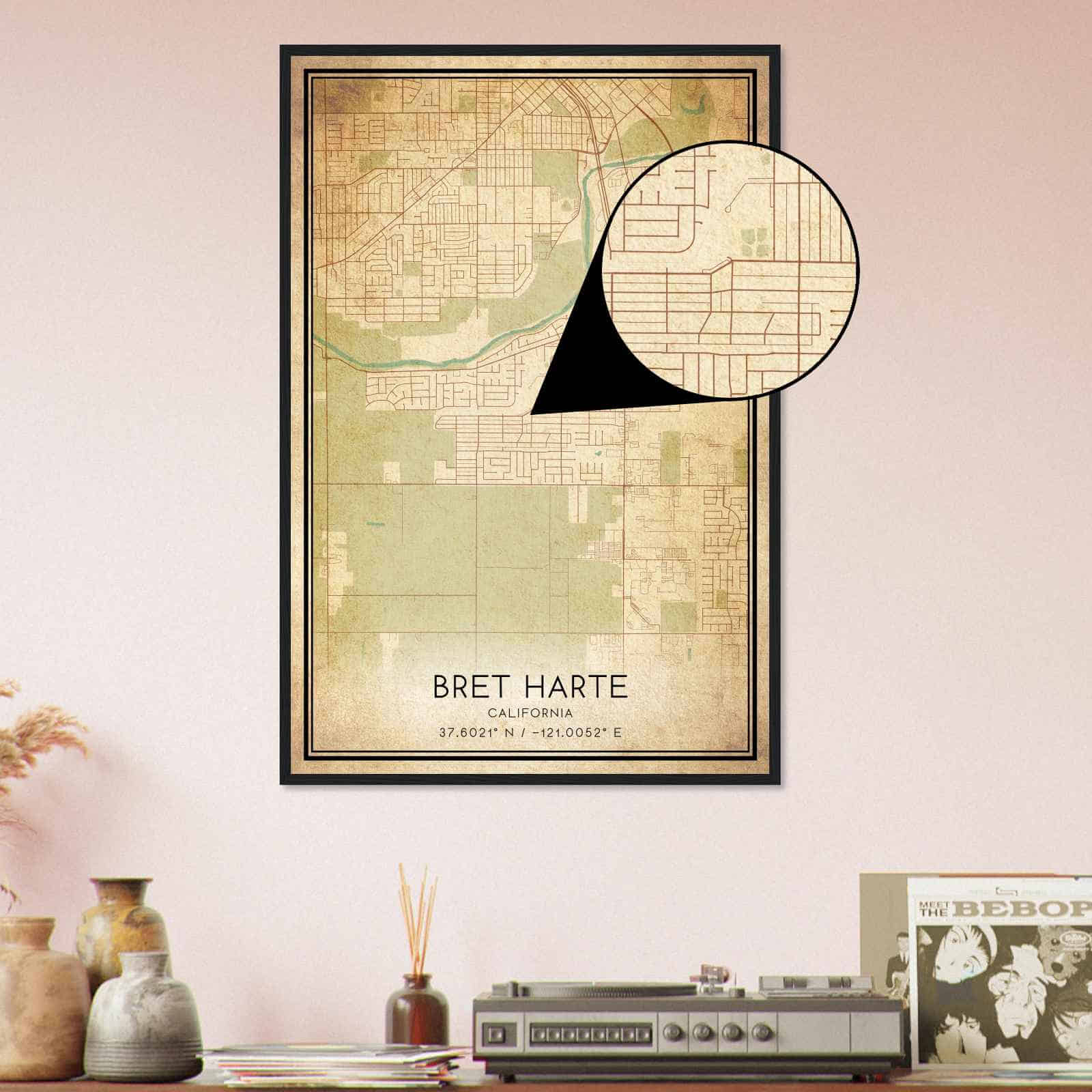 Deerfield Kansas Map Poster, Modern Home Decor Wall Art Print (Copy)
