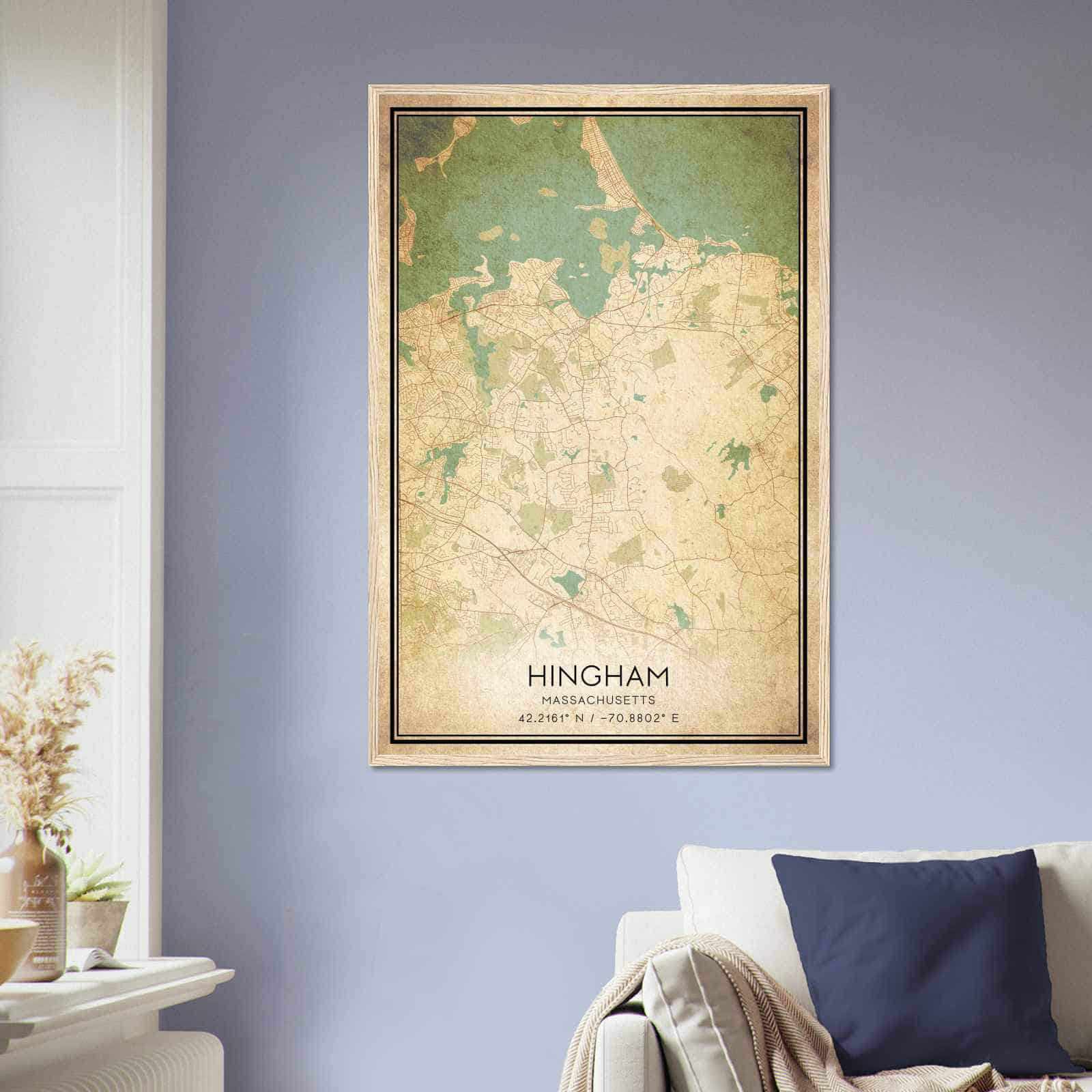 Deerfield Kansas Map Poster, Modern Home Decor Wall Art Print (Copy)