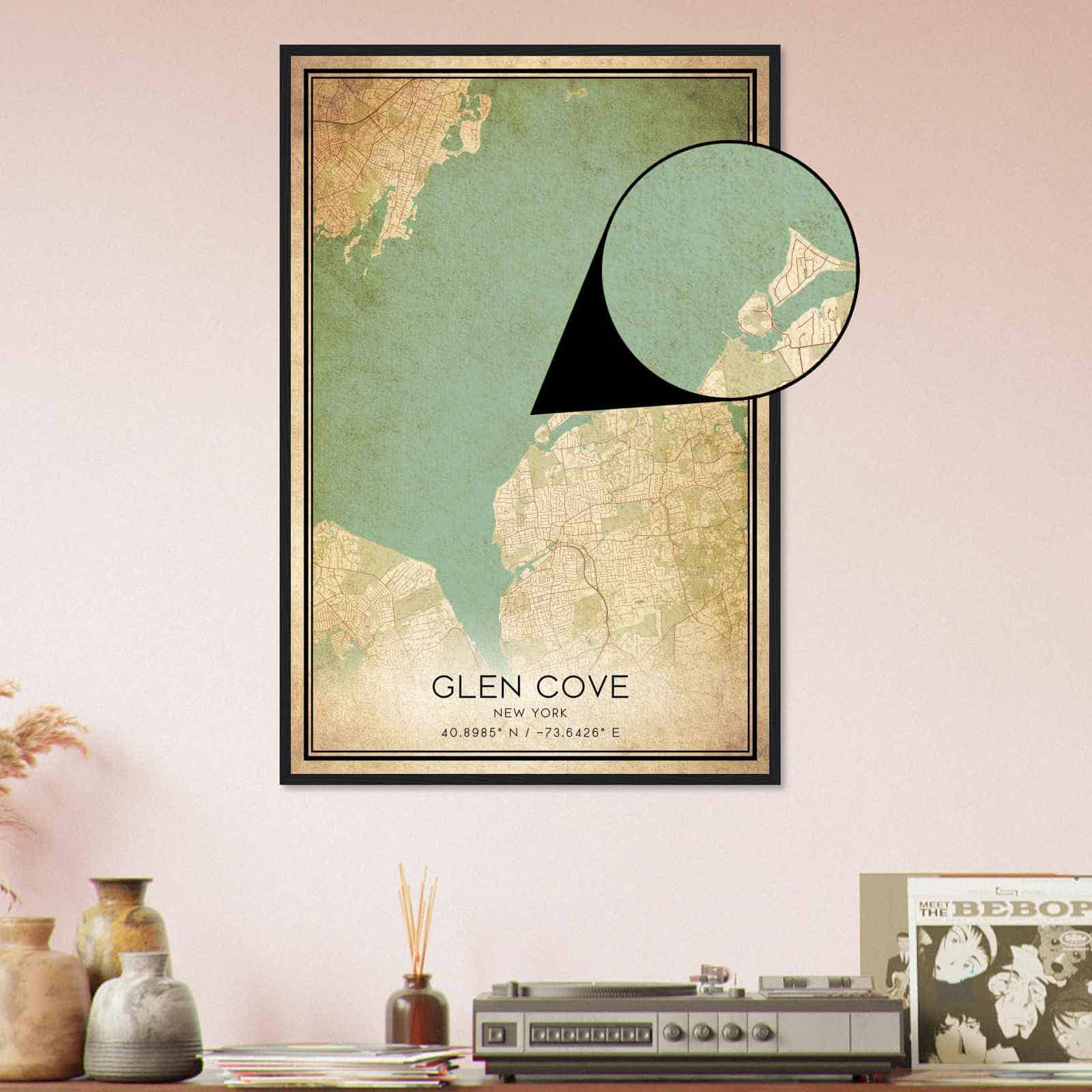 Deerfield Kansas Map Poster, Modern Home Decor Wall Art Print (Copy)