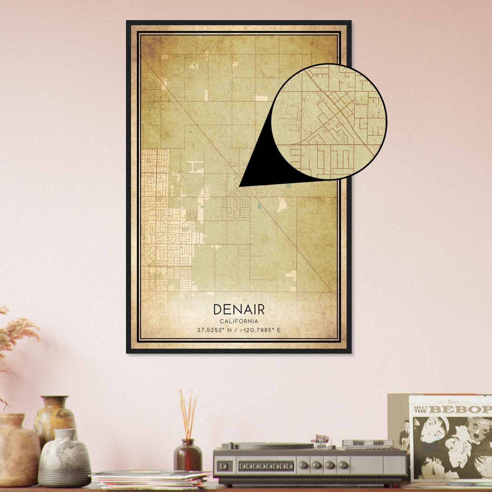Deerfield Kansas Map Poster, Modern Home Decor Wall Art Print (Copy)