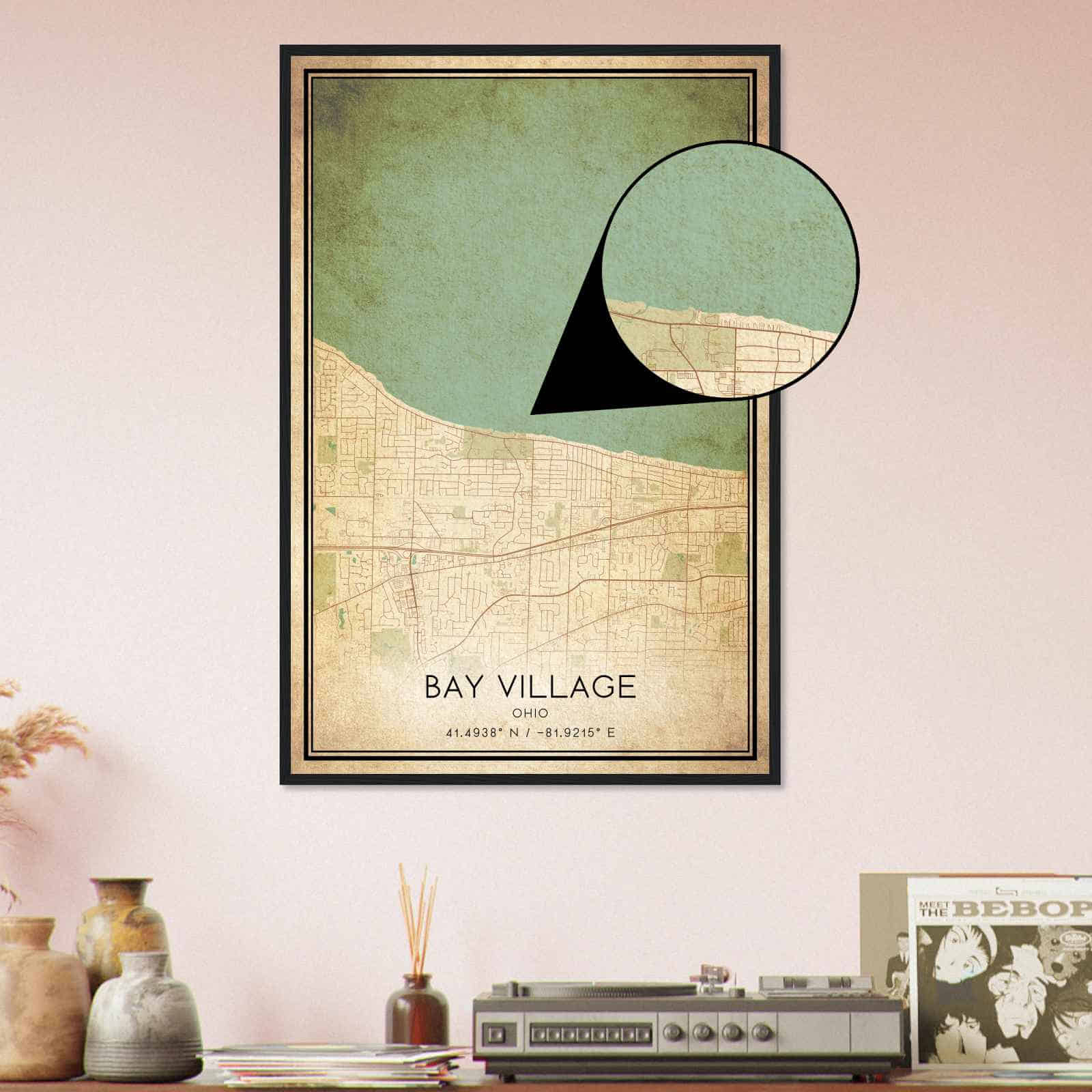 Deerfield Kansas Map Poster, Modern Home Decor Wall Art Print (Copy)