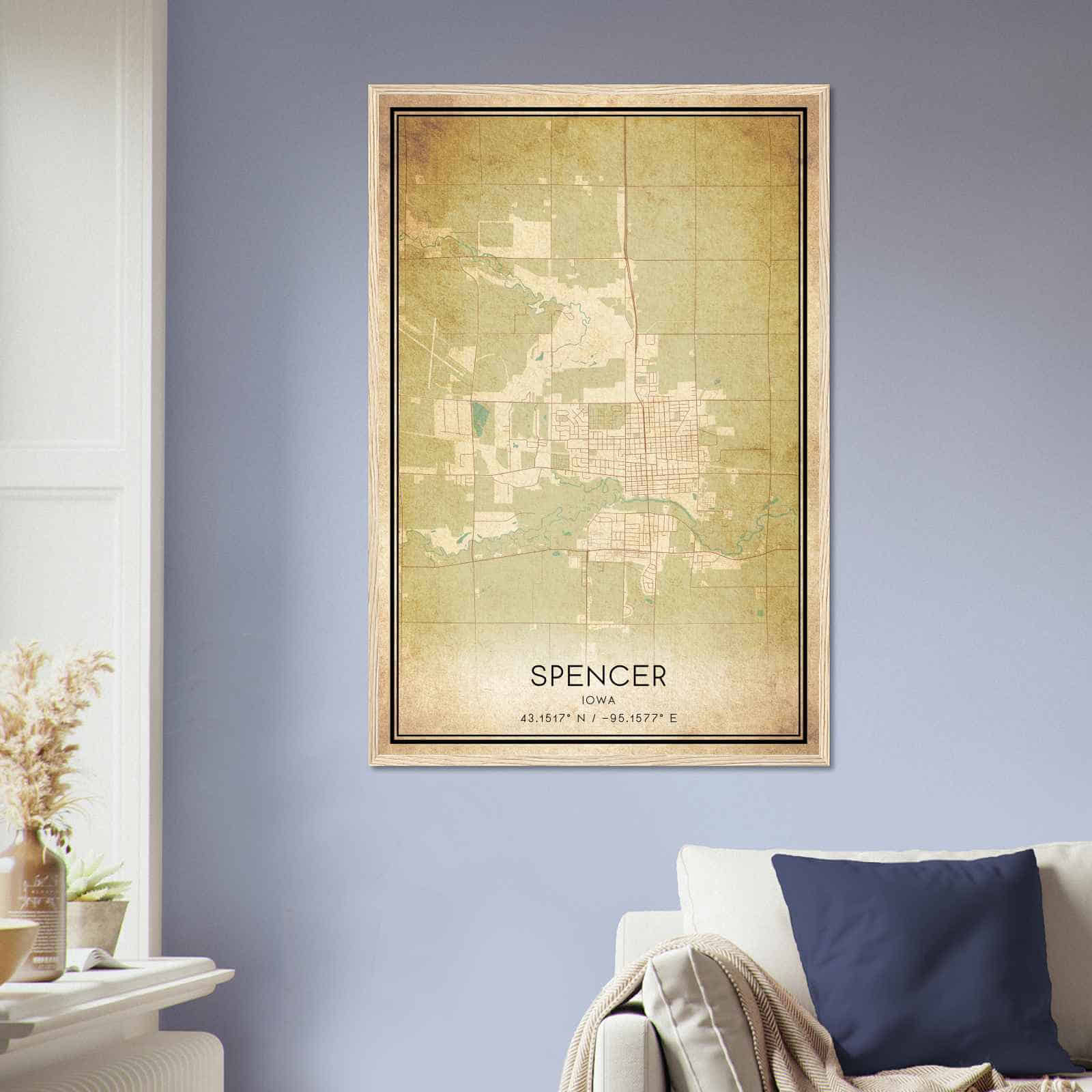 Deerfield Kansas Map Poster, Modern Home Decor Wall Art Print (Copy)