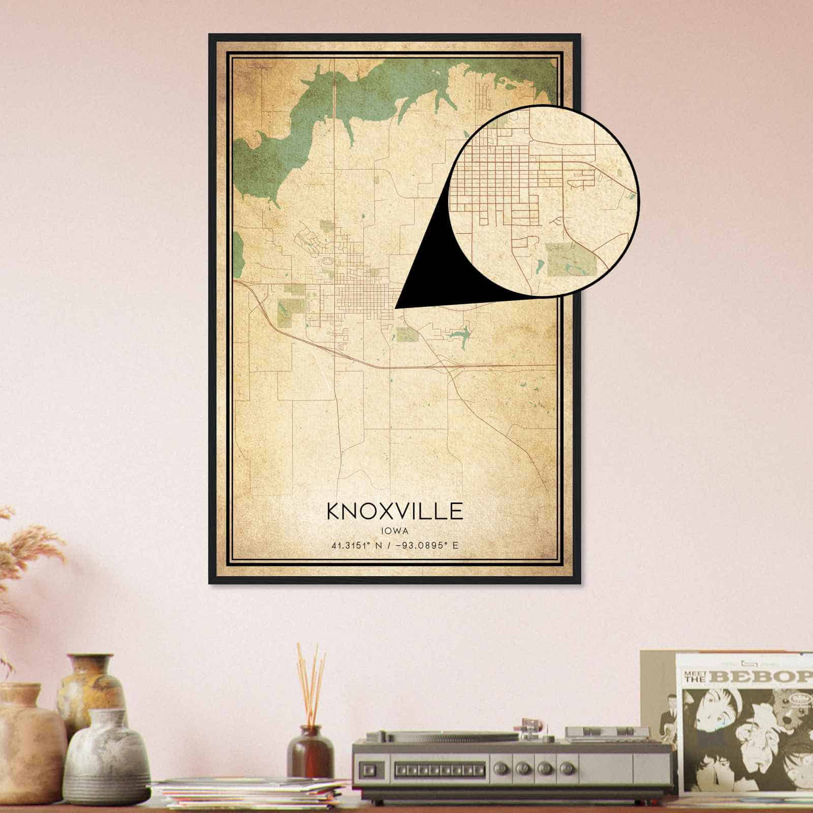 Deerfield Kansas Map Poster, Modern Home Decor Wall Art Print (Copy)