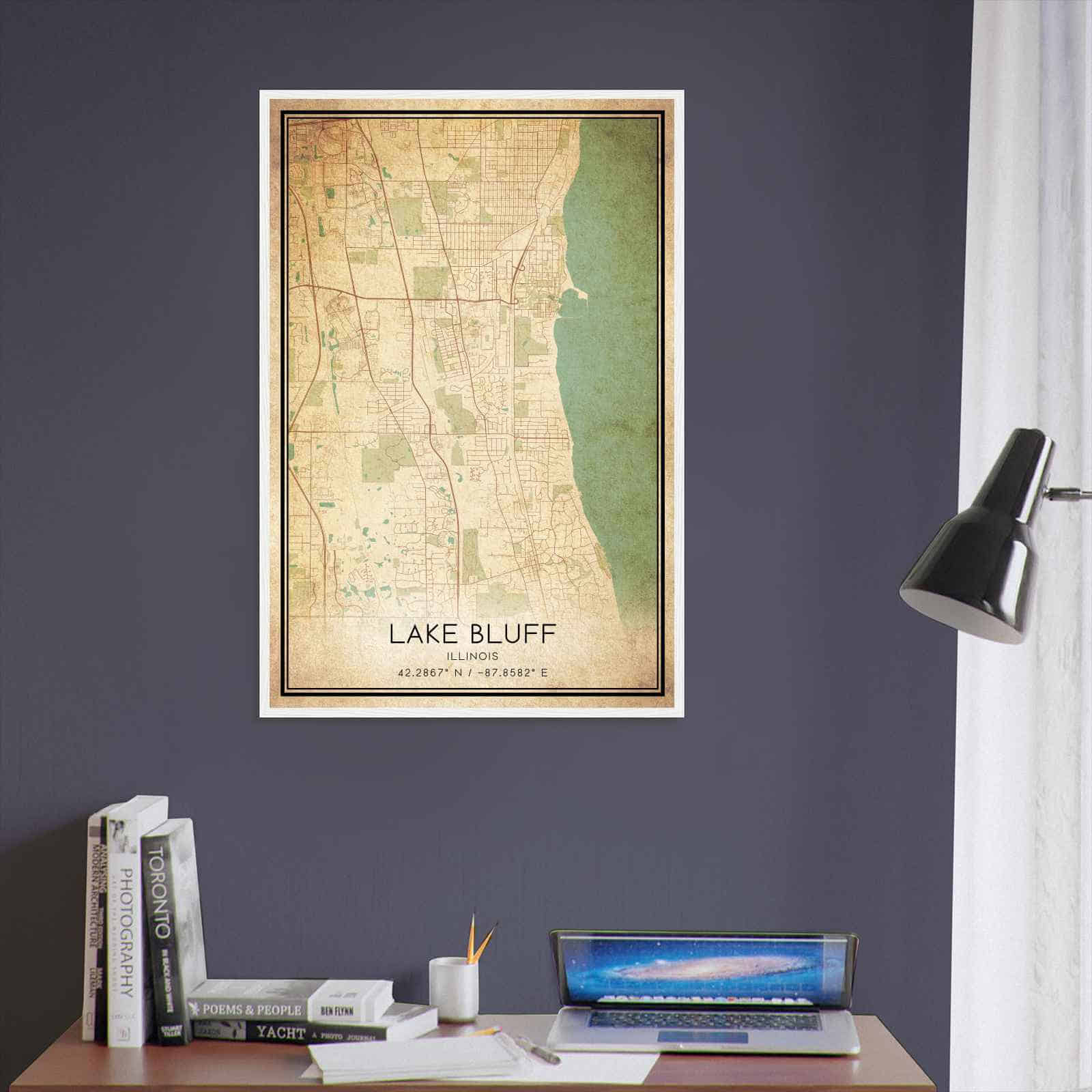 Deerfield Kansas Map Poster, Modern Home Decor Wall Art Print (Copy)