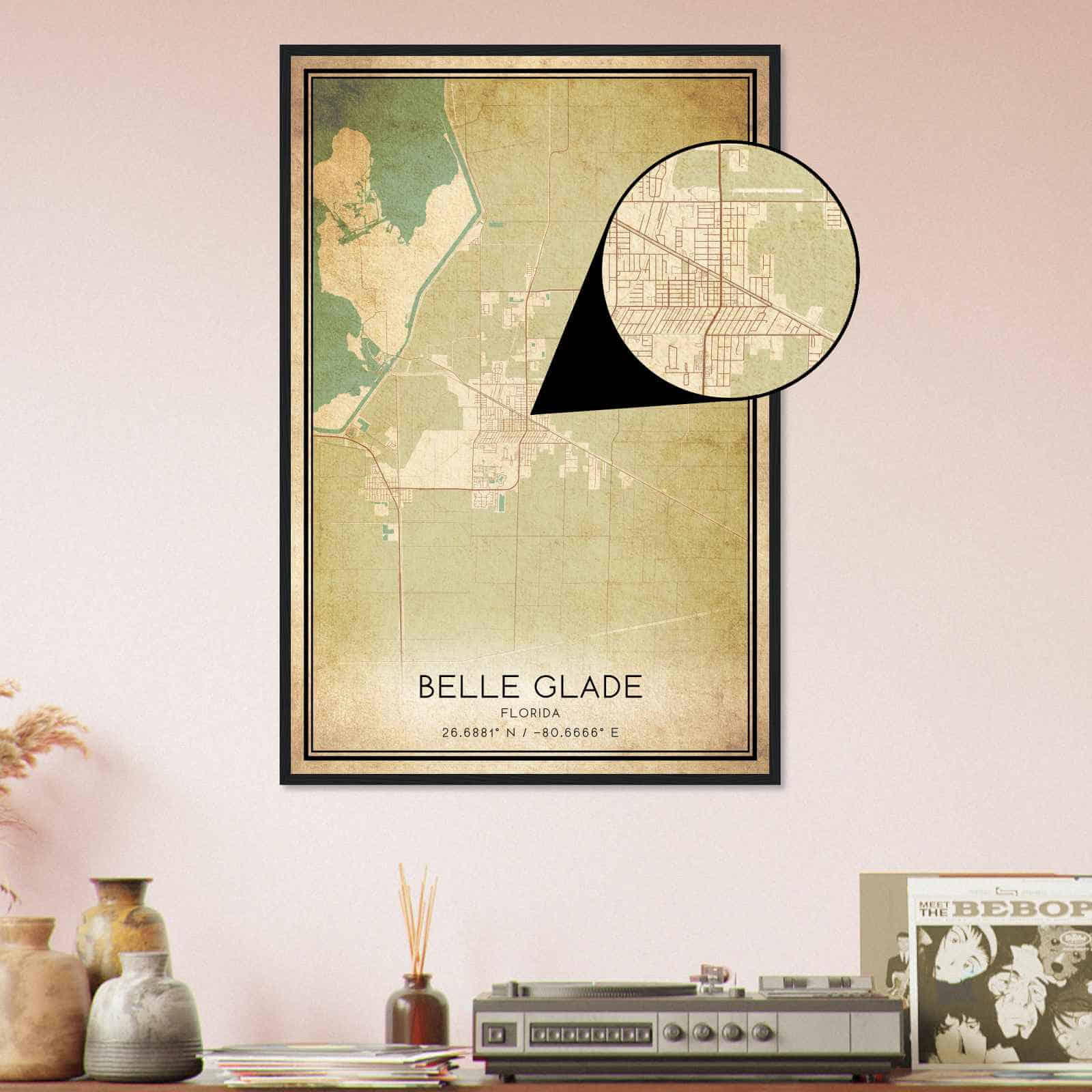 Deerfield Kansas Map Poster, Modern Home Decor Wall Art Print (Copy)