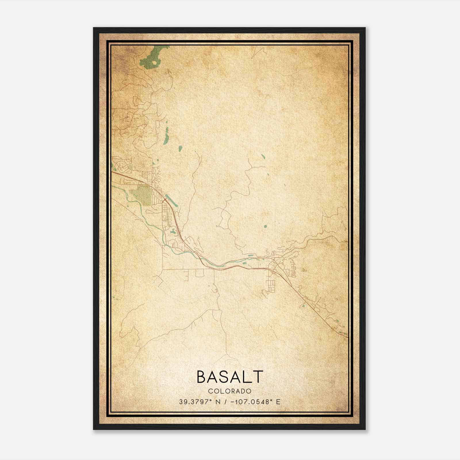 Vintage Basalt Colorado Map Poster, Modern Home Decor Wall Art Print Vintage Basalt Colorado Map Poster, Modern Home Decor Wall Art Print