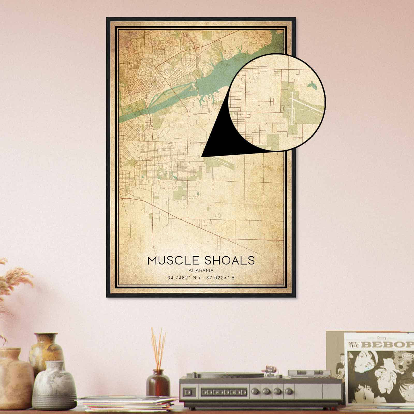 Deerfield Kansas Map Poster, Modern Home Decor Wall Art Print (Copy)