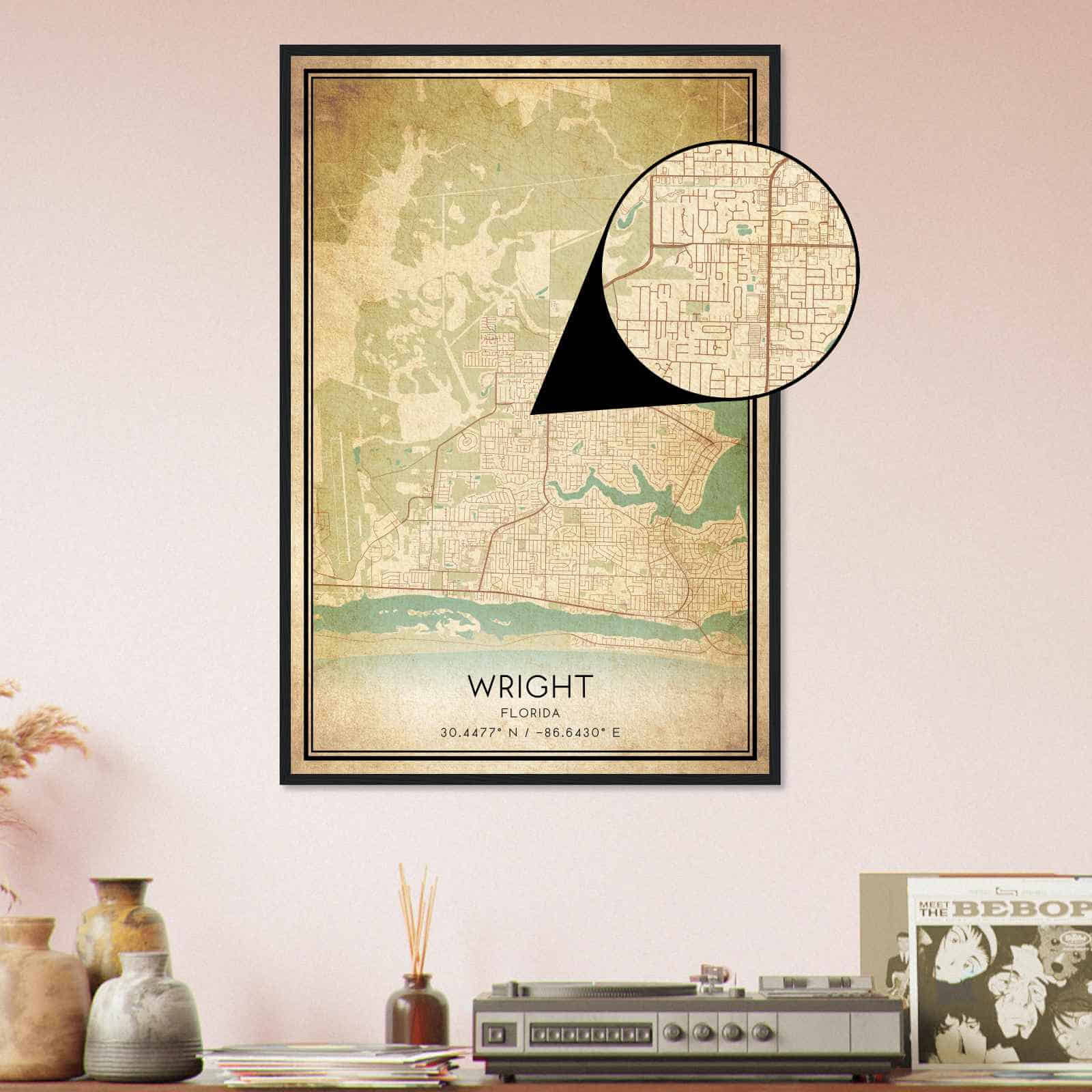 Deerfield Kansas Map Poster, Modern Home Decor Wall Art Print (Copy)