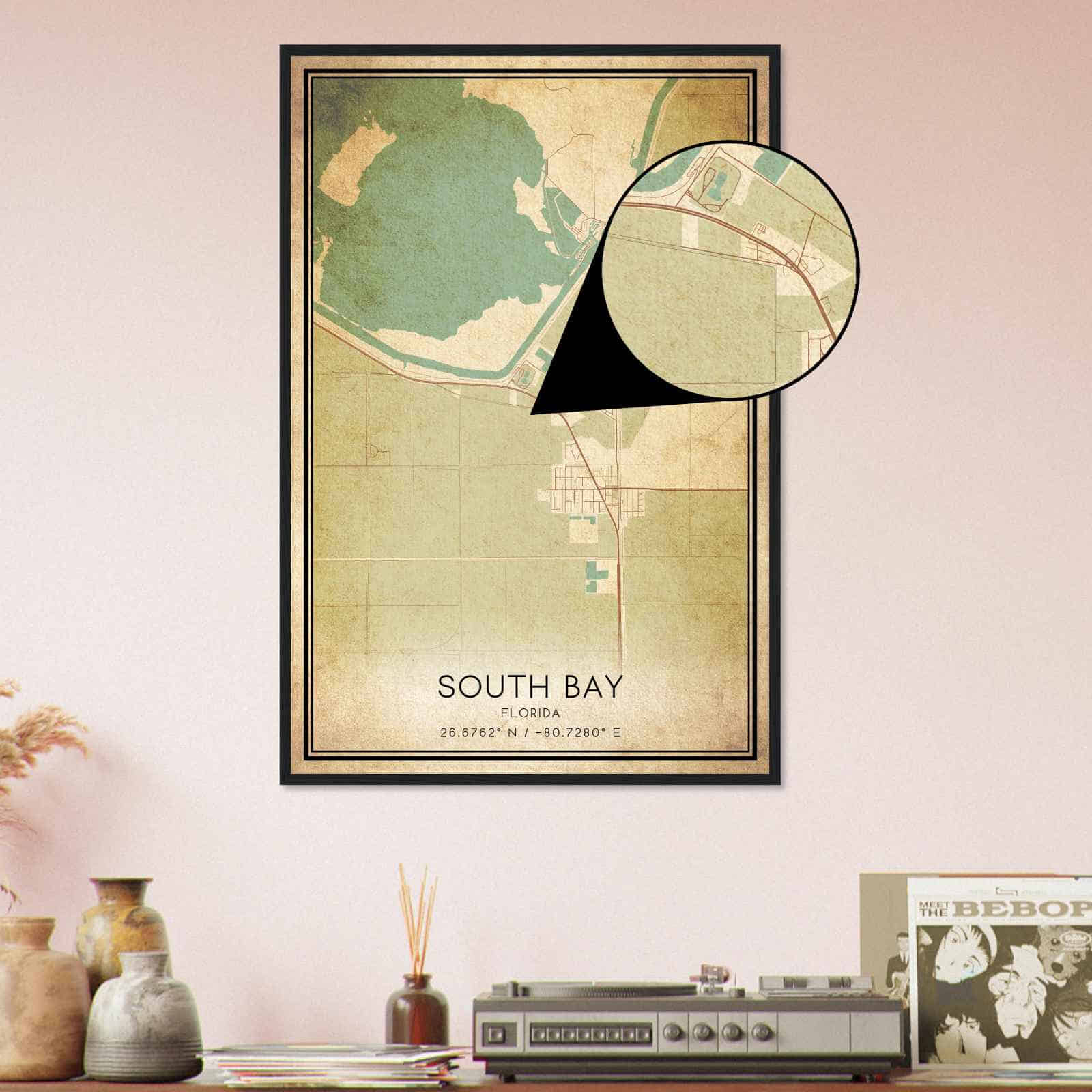Deerfield Kansas Map Poster, Modern Home Decor Wall Art Print (Copy)