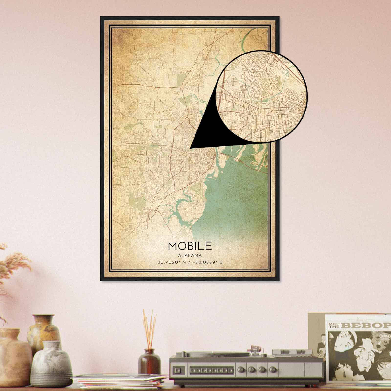 Deerfield Kansas Map Poster, Modern Home Decor Wall Art Print (Copy)