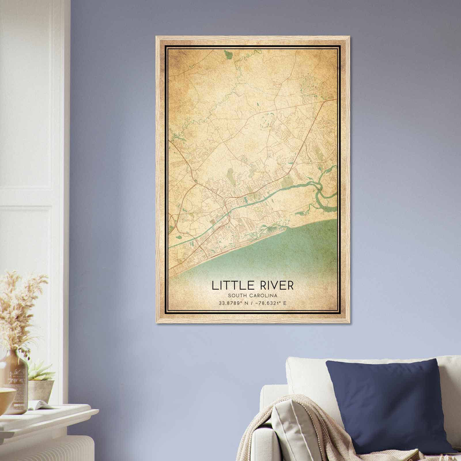 Deerfield Kansas Map Poster, Modern Home Decor Wall Art Print (Copy)