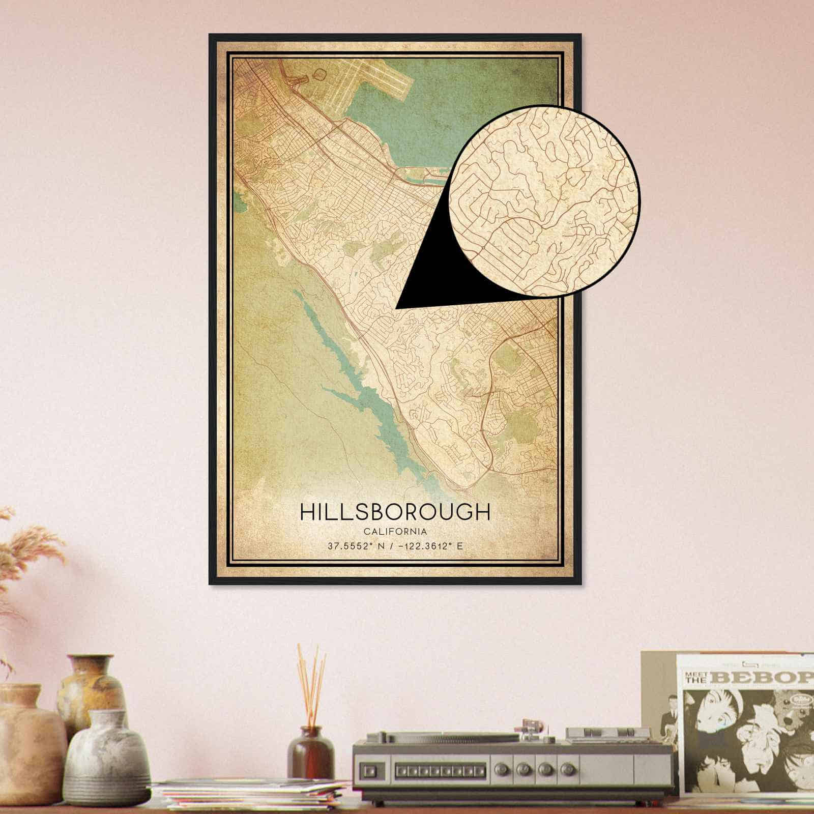 Deerfield Kansas Map Poster, Modern Home Decor Wall Art Print (Copy)