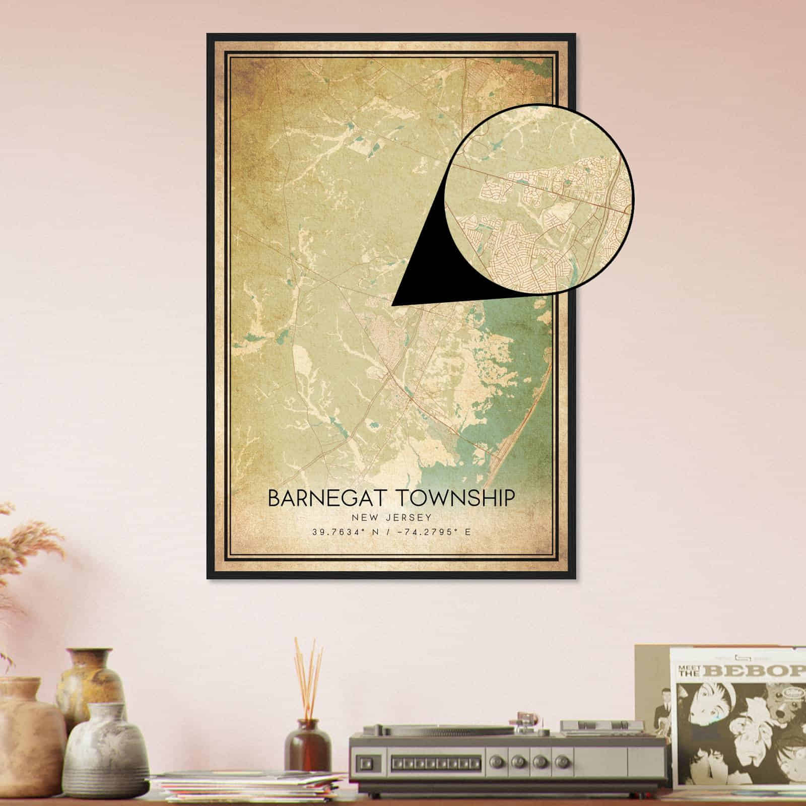 Deerfield Kansas Map Poster, Modern Home Decor Wall Art Print (Copy)