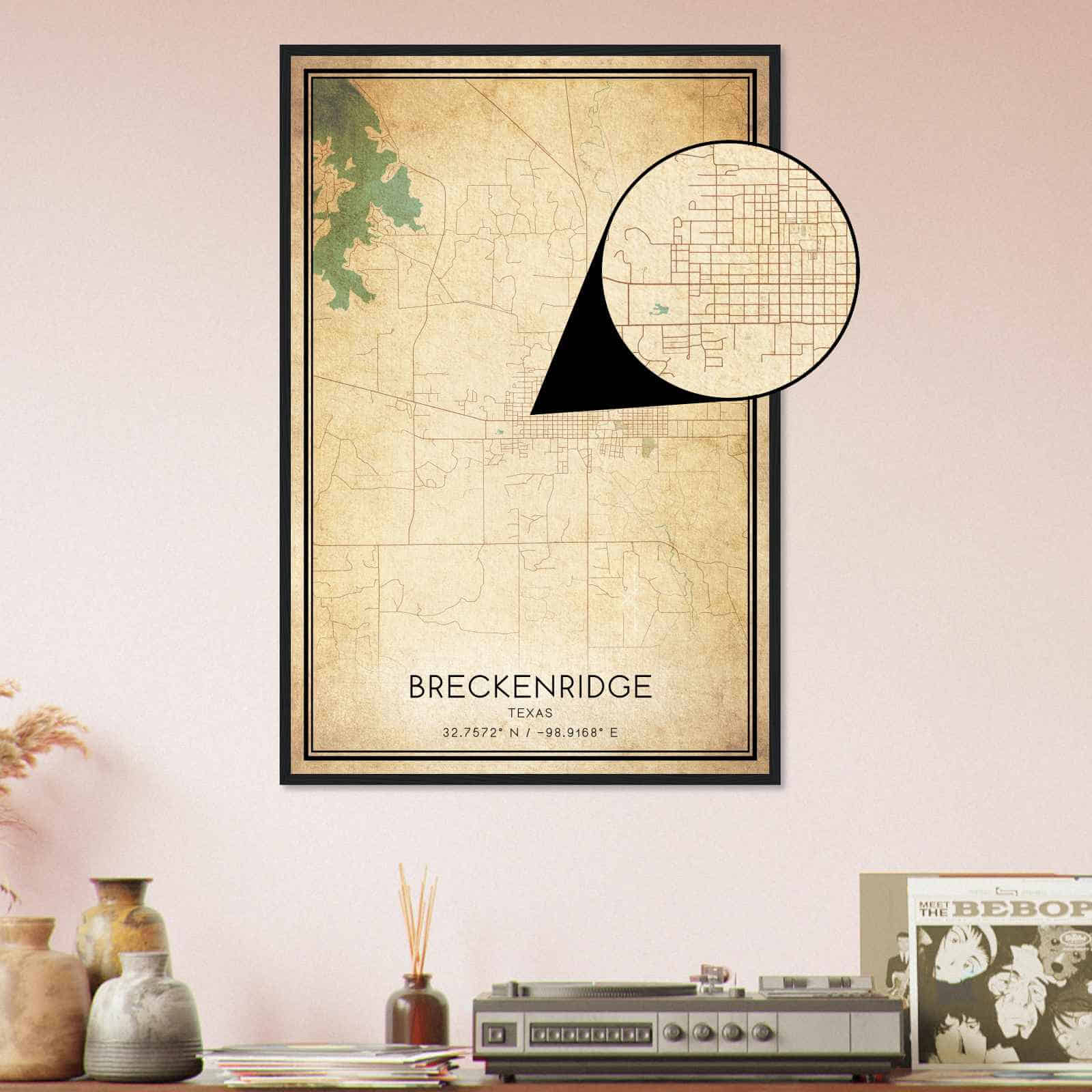 Deerfield Kansas Map Poster, Modern Home Decor Wall Art Print (Copy)