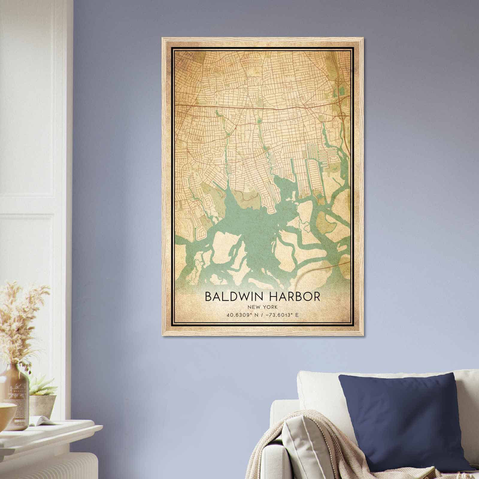 Deerfield Kansas Map Poster, Modern Home Decor Wall Art Print (Copy)