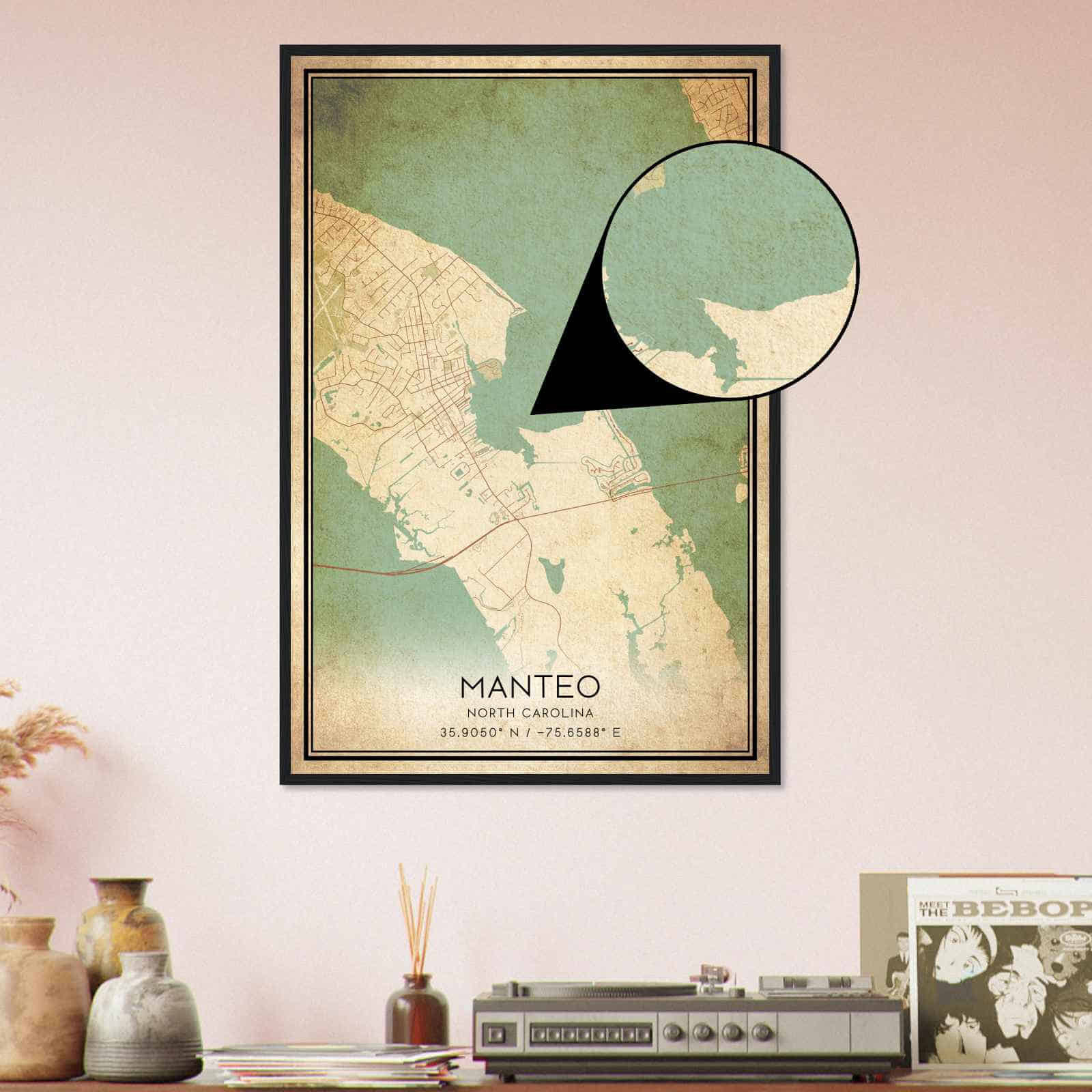 Deerfield Kansas Map Poster, Modern Home Decor Wall Art Print (Copy)
