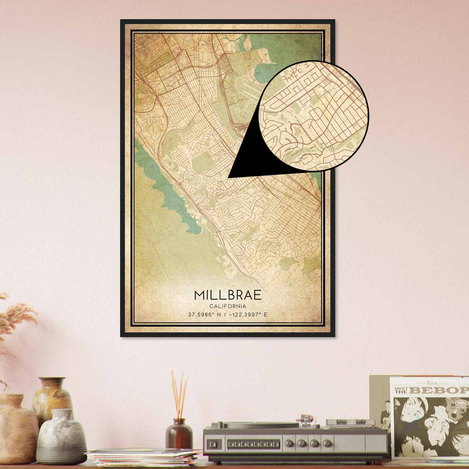 Deerfield Kansas Map Poster, Modern Home Decor Wall Art Print (Copy)