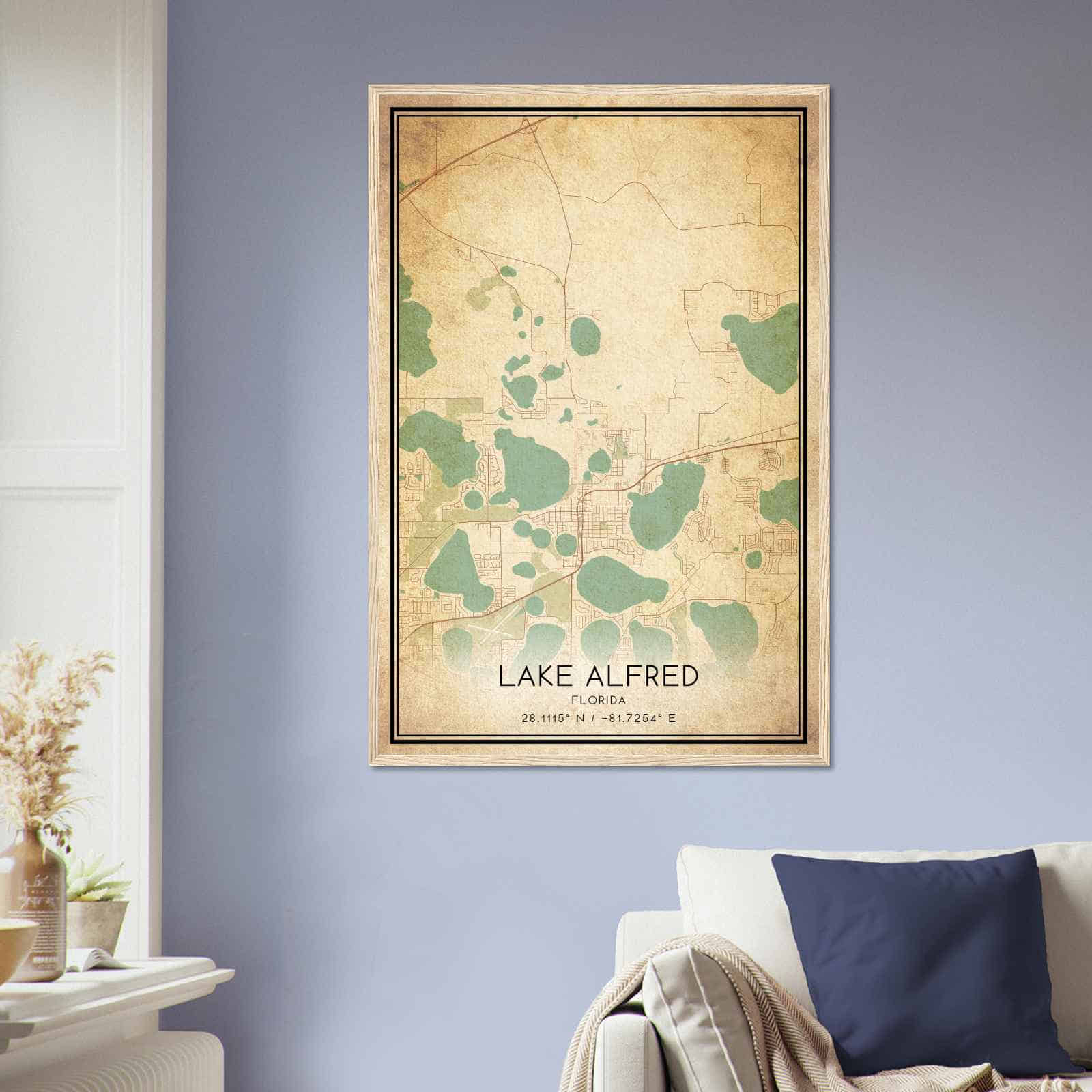 Deerfield Kansas Map Poster, Modern Home Decor Wall Art Print (Copy)