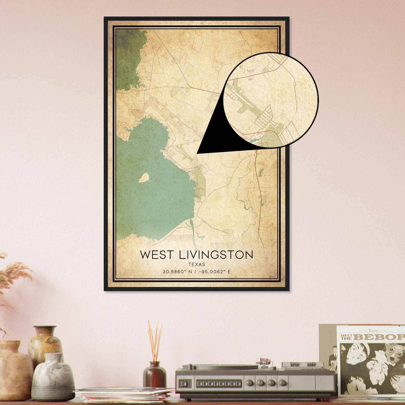Deerfield Kansas Map Poster, Modern Home Decor Wall Art Print (Copy)