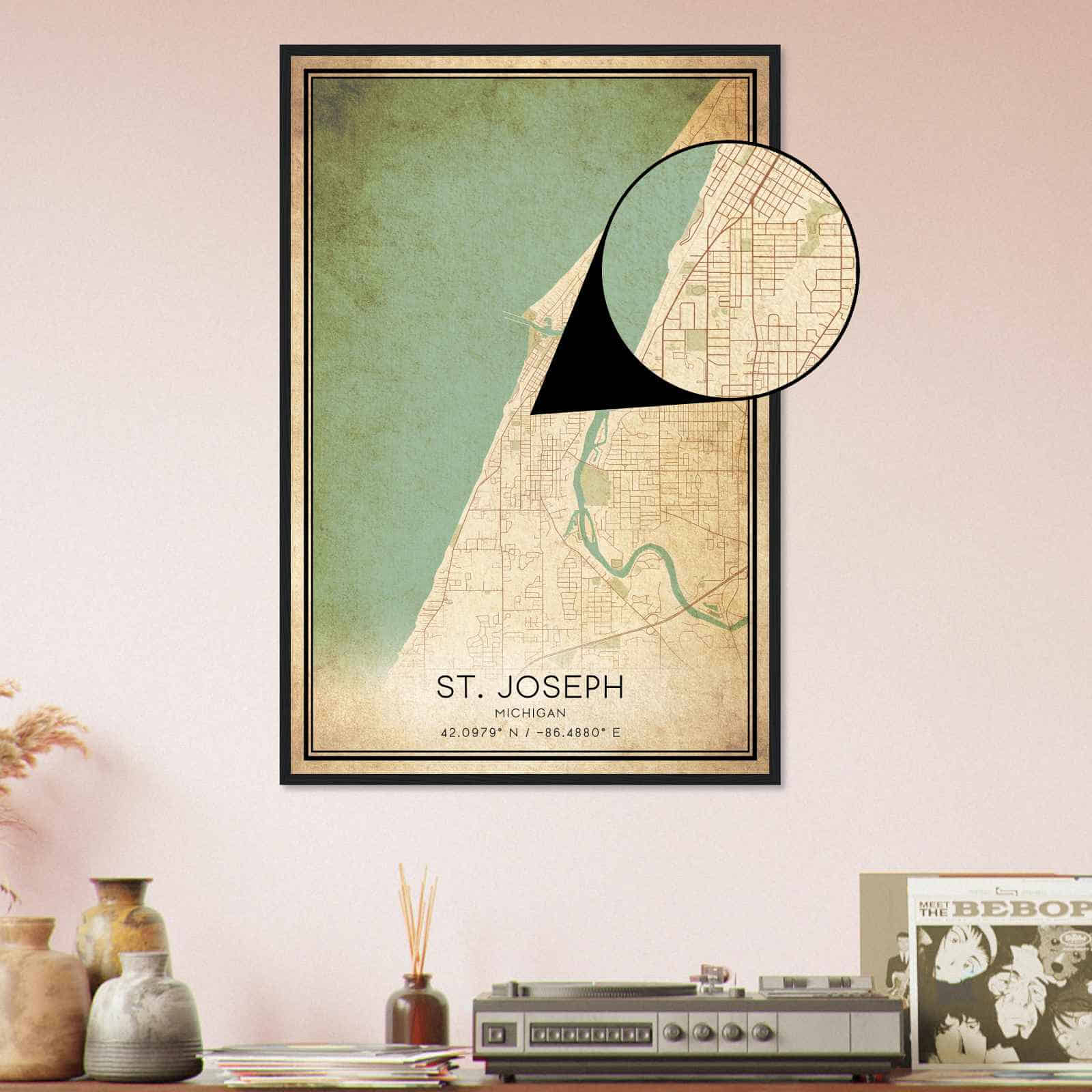 Deerfield Kansas Map Poster, Modern Home Decor Wall Art Print (Copy)