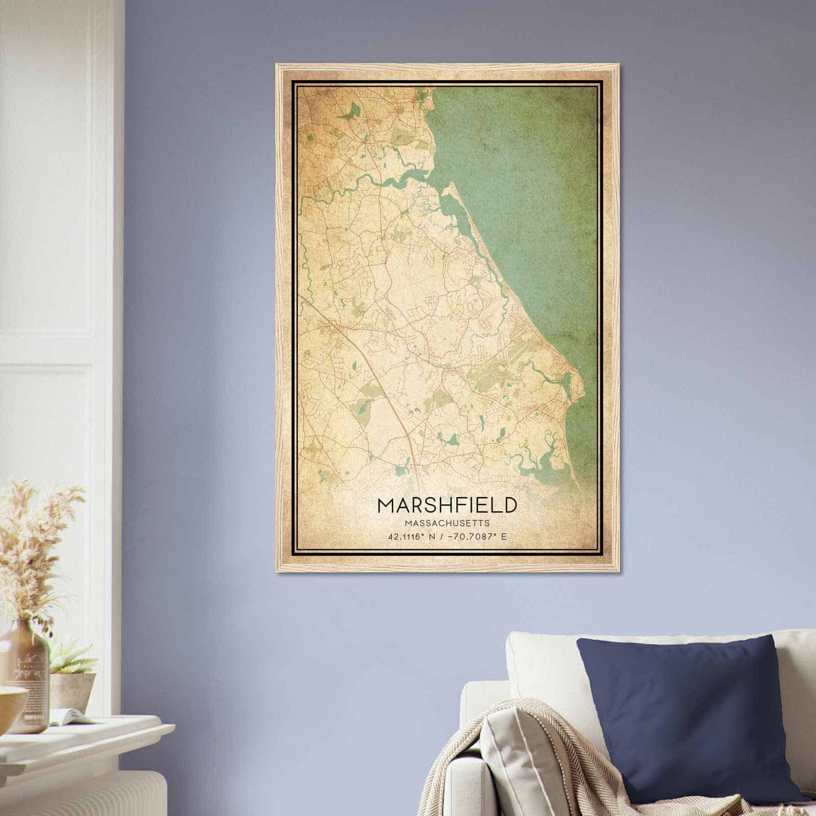 Deerfield Kansas Map Poster, Modern Home Decor Wall Art Print (Copy)
