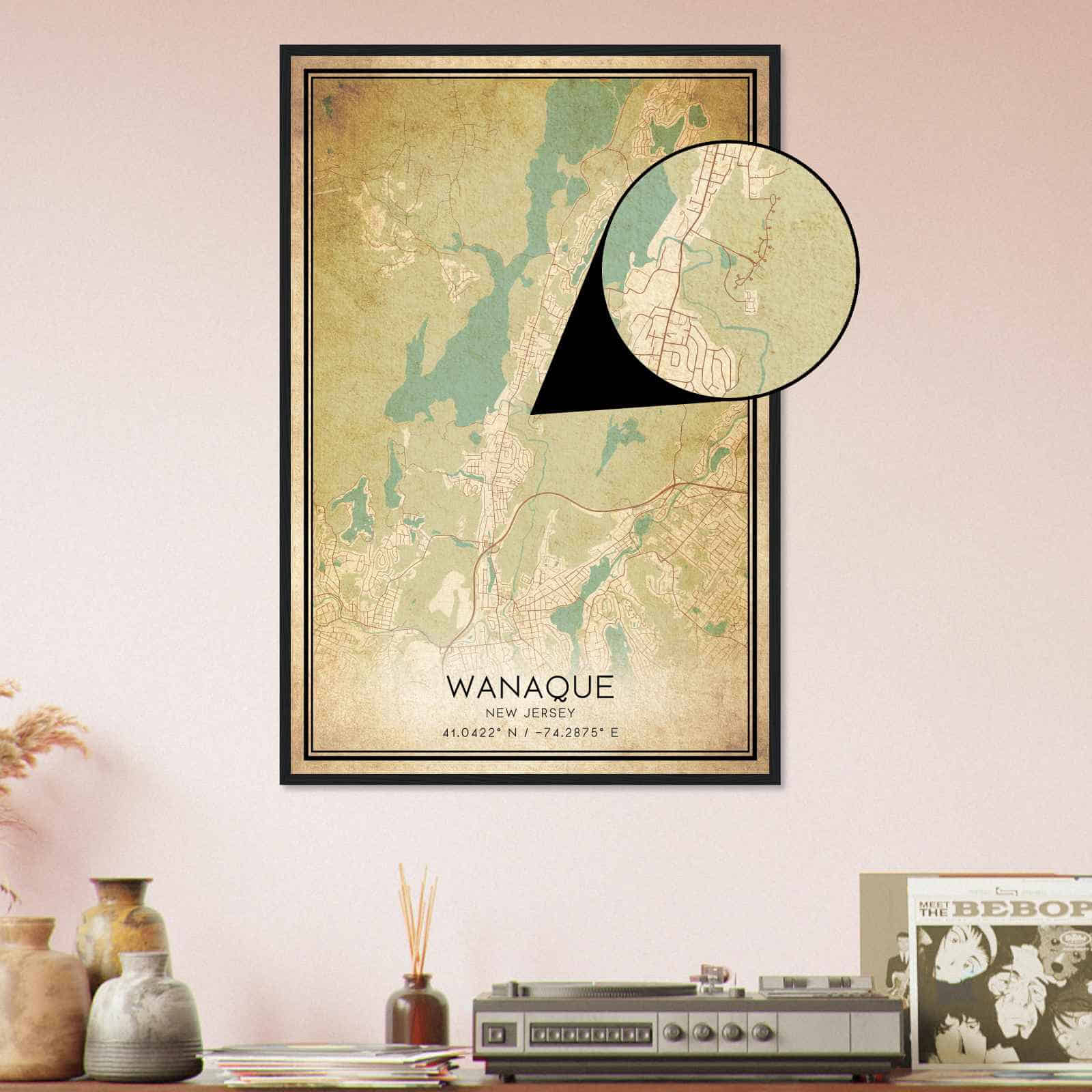 Deerfield Kansas Map Poster, Modern Home Decor Wall Art Print (Copy)