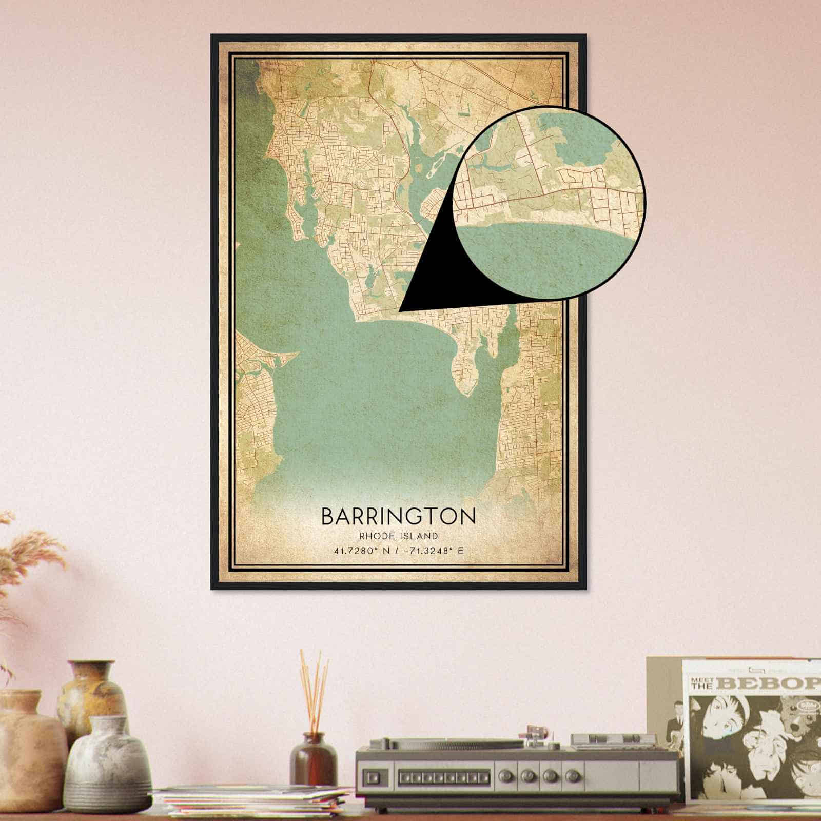 Deerfield Kansas Map Poster, Modern Home Decor Wall Art Print (Copy)