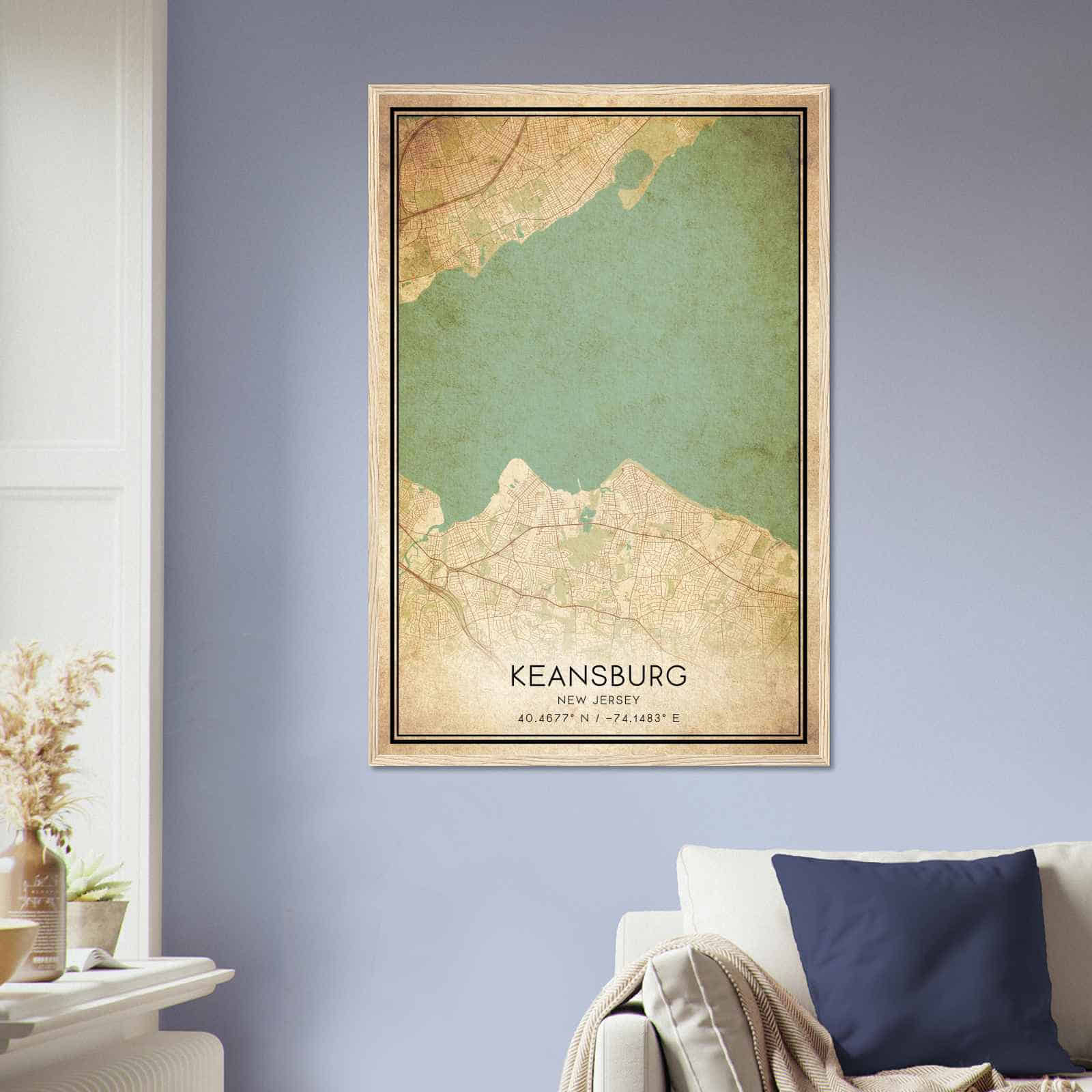 Deerfield Kansas Map Poster, Modern Home Decor Wall Art Print (Copy)