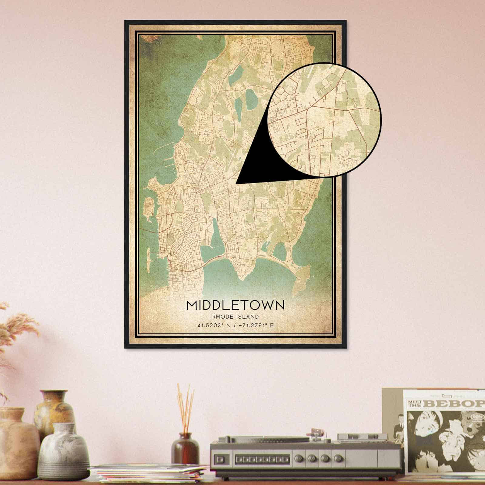 Deerfield Kansas Map Poster, Modern Home Decor Wall Art Print (Copy)