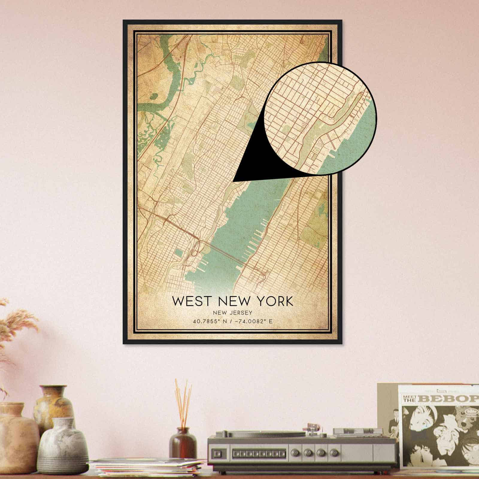 Deerfield Kansas Map Poster, Modern Home Decor Wall Art Print (Copy)