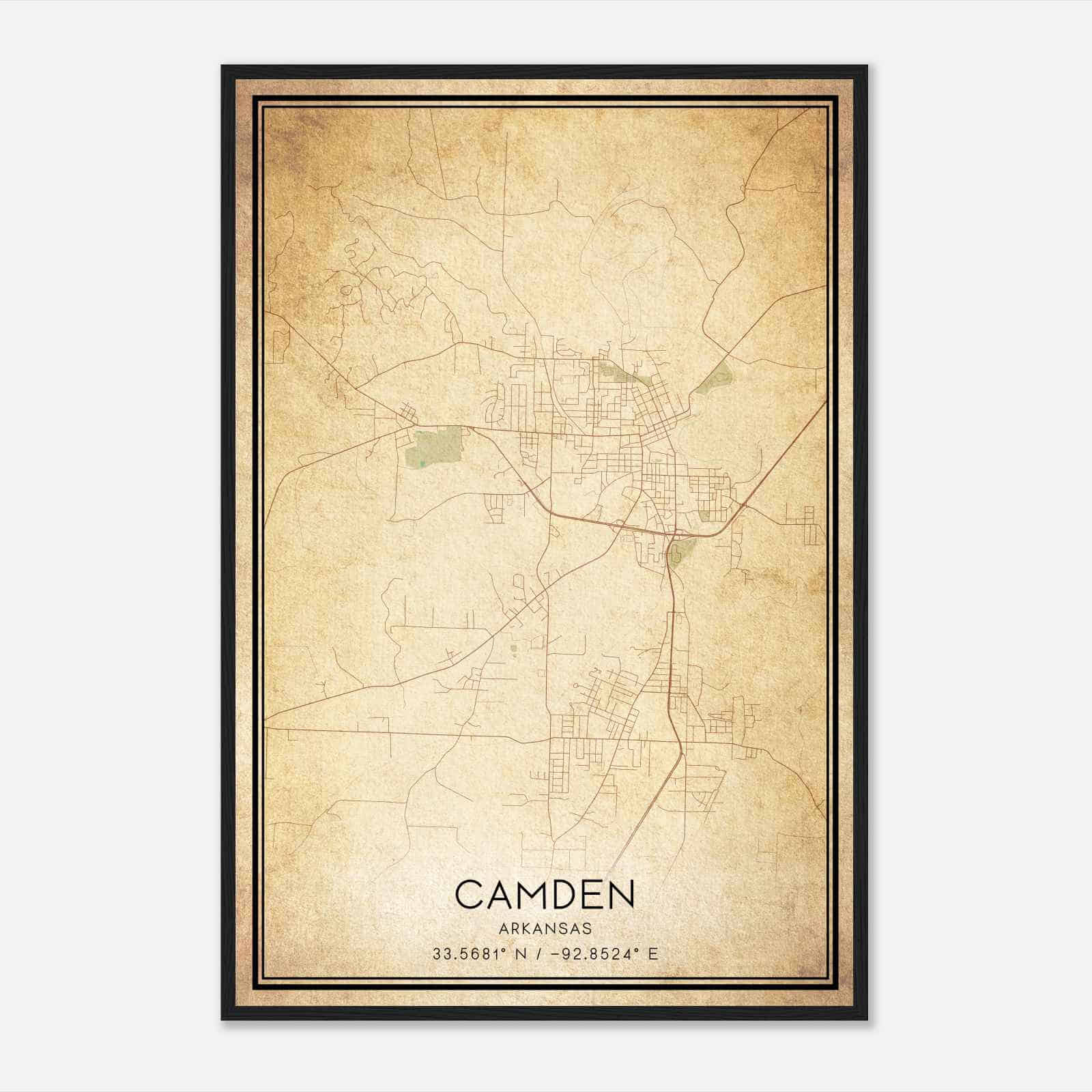 Vintage Camden Arkansas Map Poster, Modern Home Decor Wall Art Print Vintage Camden Arkansas Map Poster, Modern Home Decor Wall Art Print