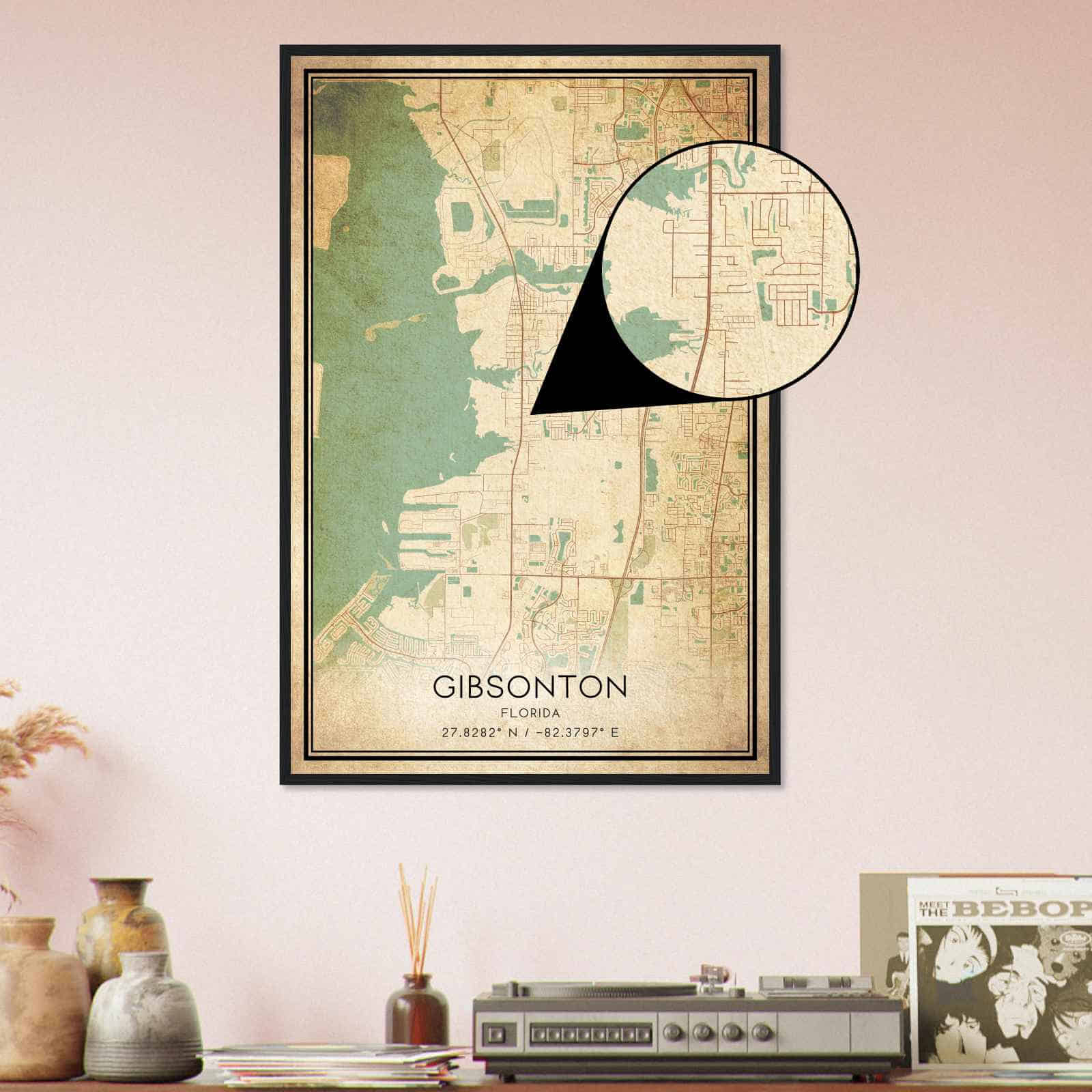 Deerfield Kansas Map Poster, Modern Home Decor Wall Art Print (Copy)