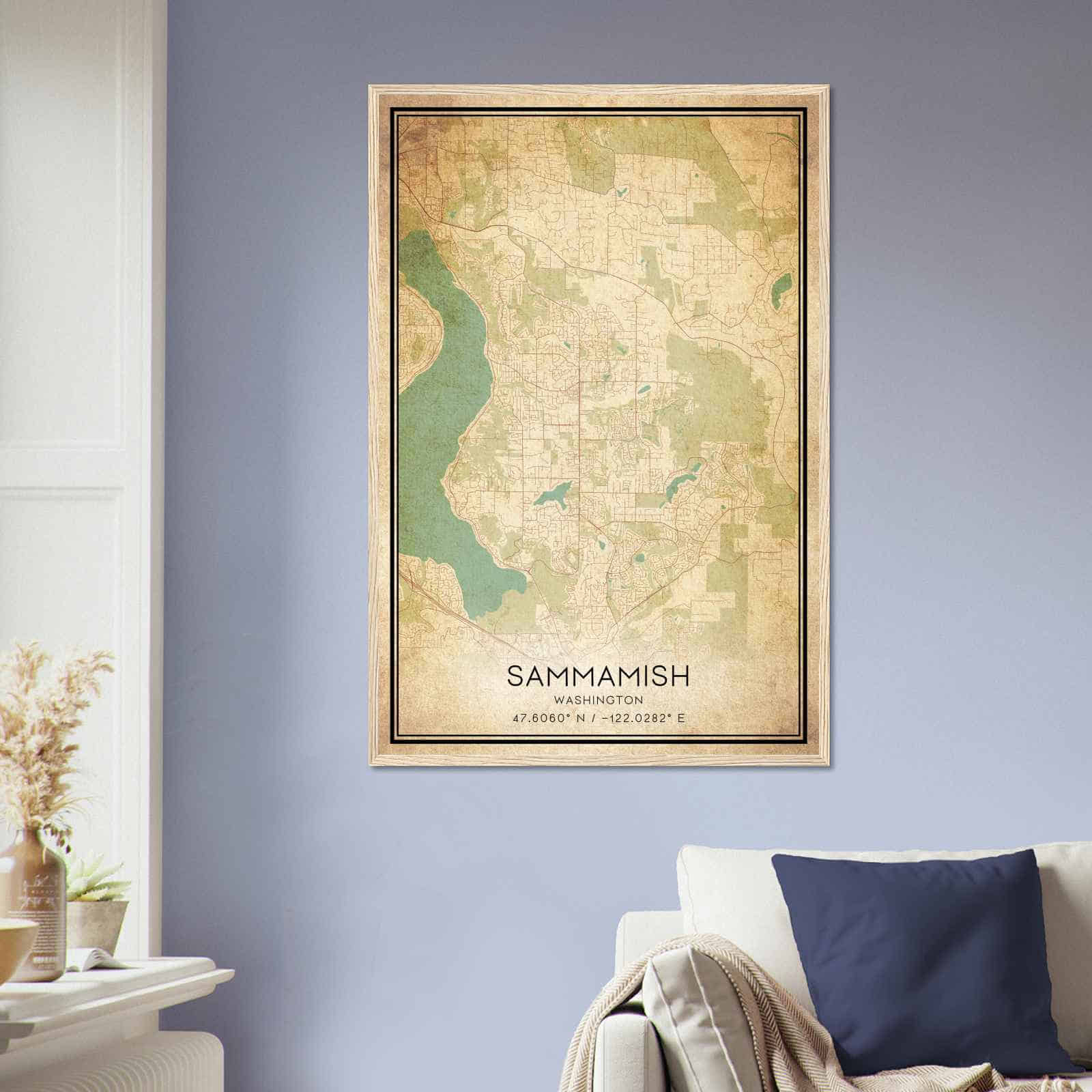 Deerfield Kansas Map Poster, Modern Home Decor Wall Art Print (Copy)