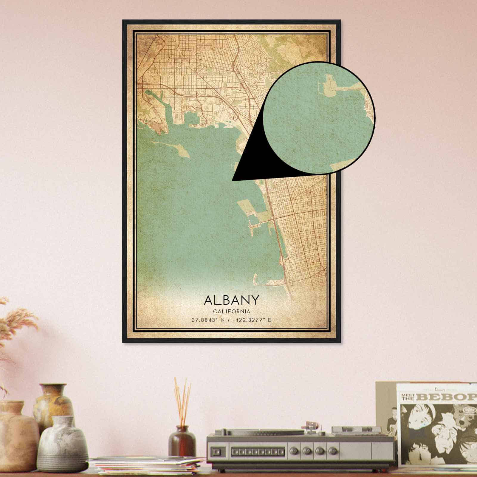 Deerfield Kansas Map Poster, Modern Home Decor Wall Art Print (Copy)