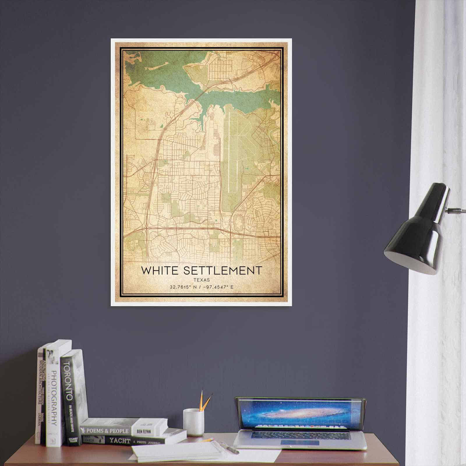 Deerfield Kansas Map Poster, Modern Home Decor Wall Art Print (Copy)